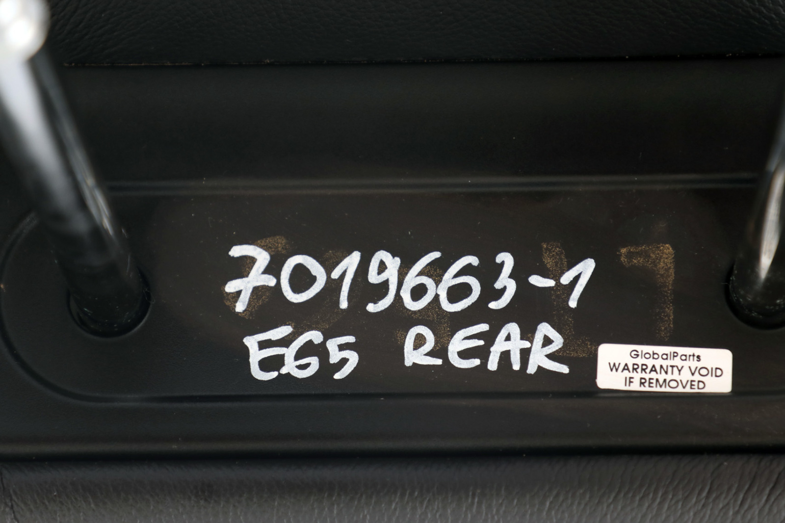 BMW 7 Series E65 Rear Seat Left Right N/O/S Leather Headrest Black