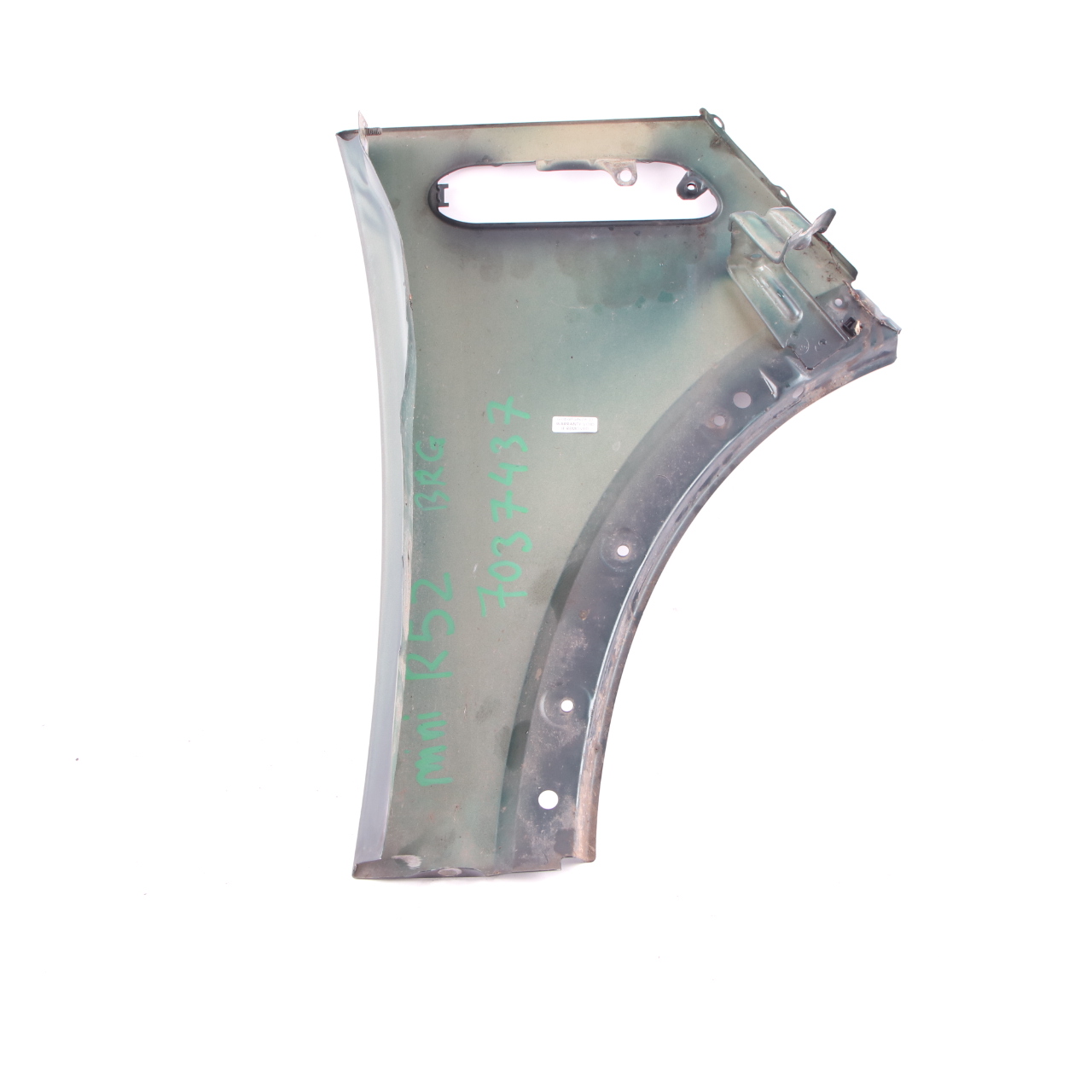 Mini R50 R52 R53 Front Left N/S Side Panel Fender Wing British Racing Green 895