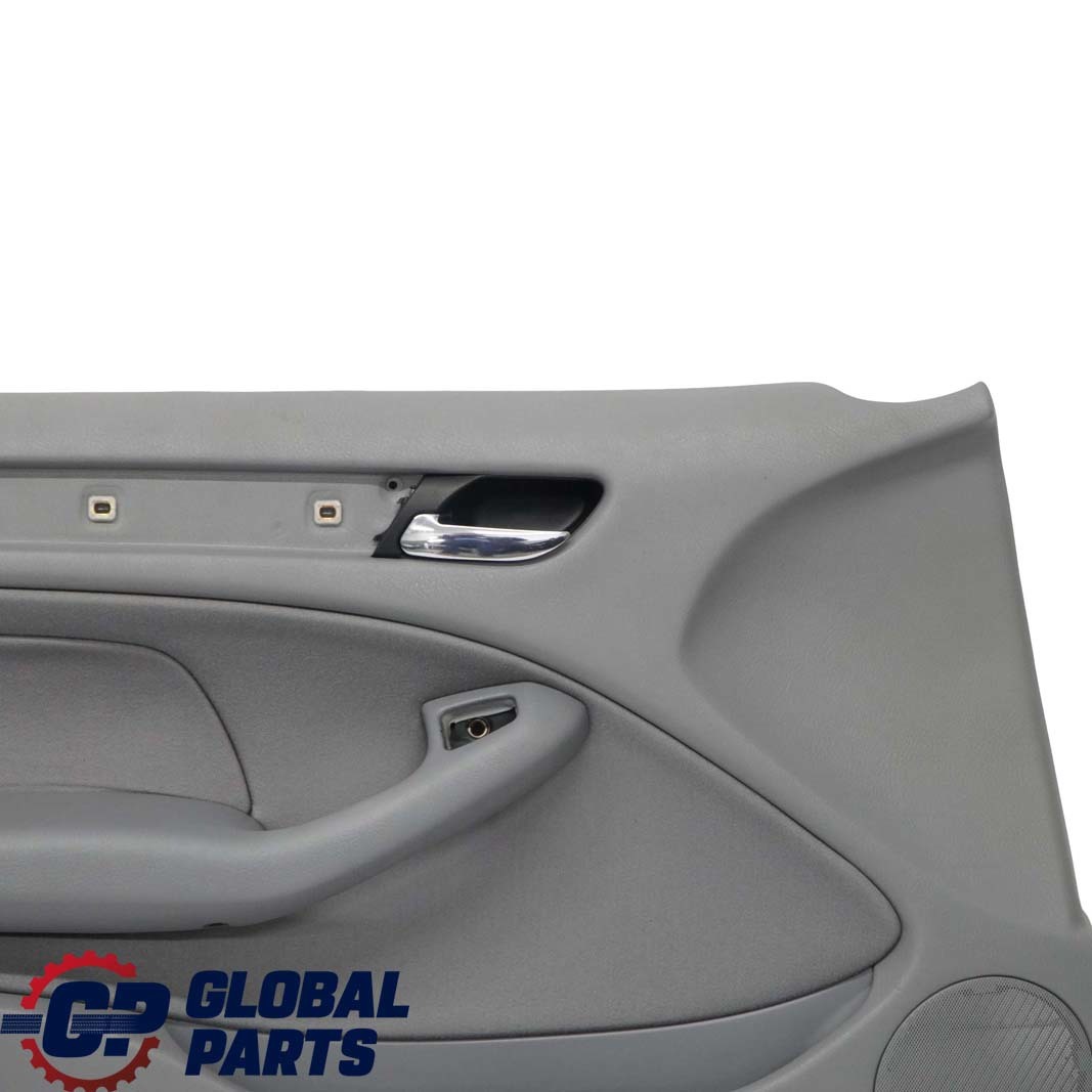 BMW 3 E46 Saloon Touring Front Left N/S Trim Panel Door Card Cloth Fabric Grey