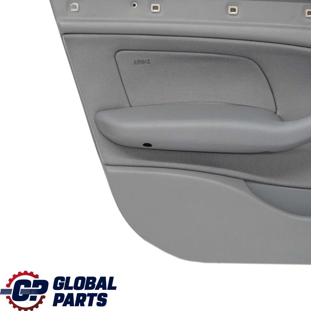 BMW 3 E46 Saloon Touring Front Left N/S Trim Panel Door Card Cloth Fabric Grey