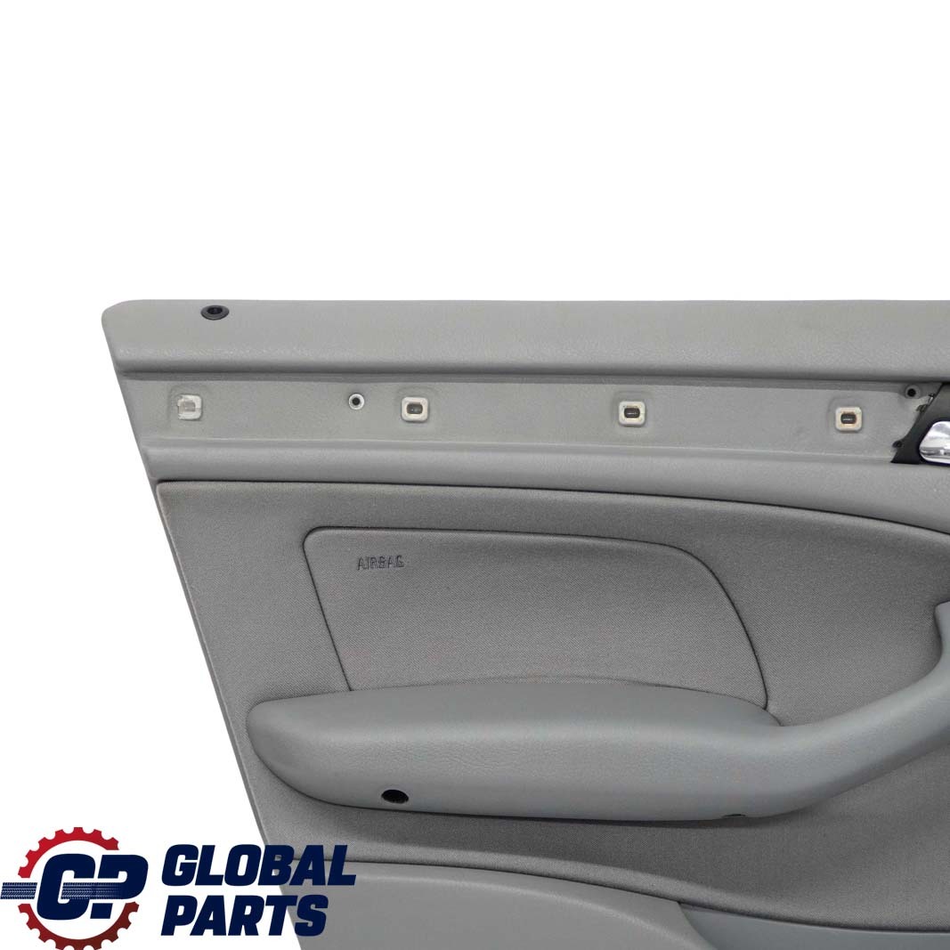 BMW 3 E46 Saloon Touring Front Left N/S Trim Panel Door Card Cloth Fabric Grey