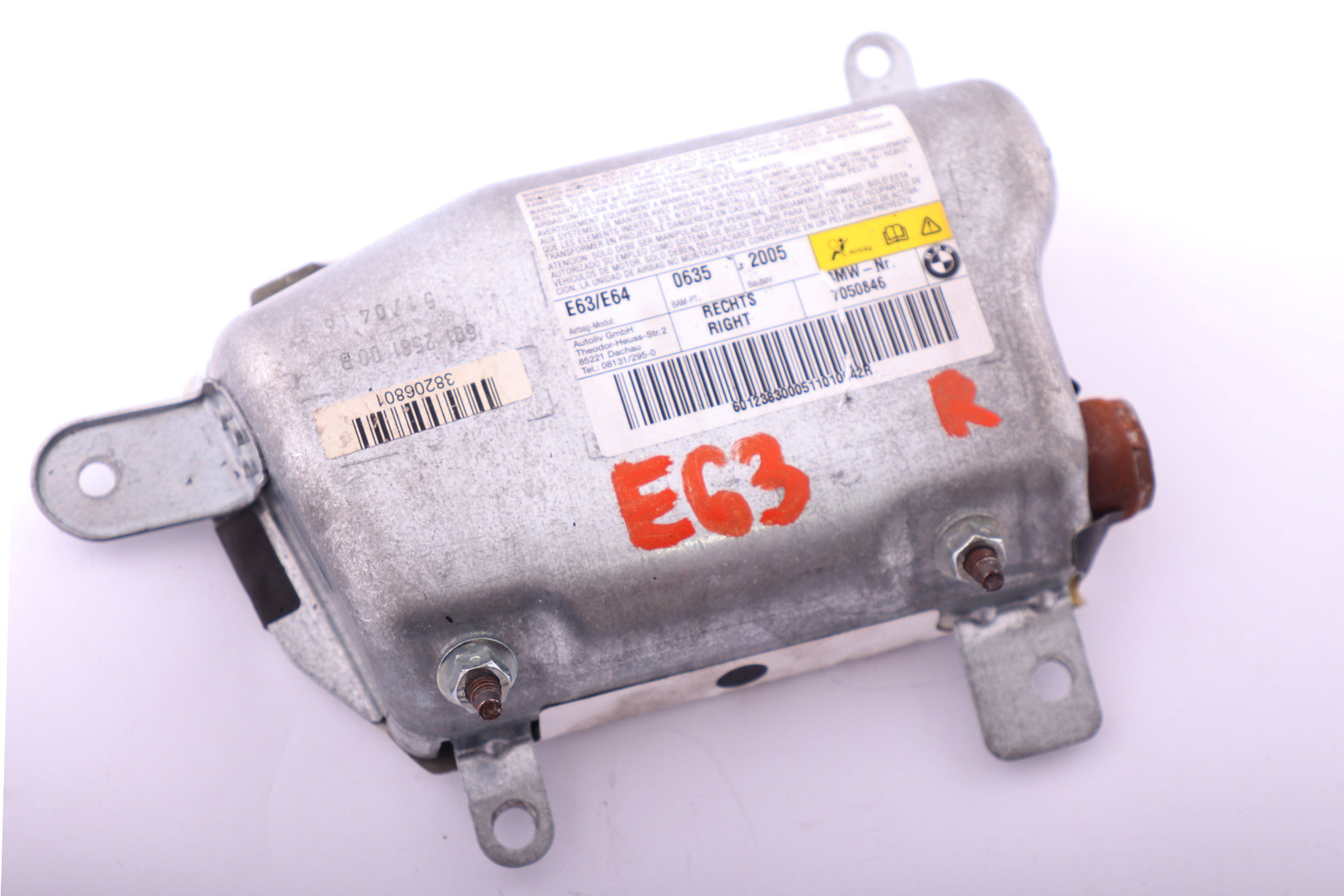 BMW E63 E64 LCI Door Air Bag Module Right Front O/S 7050846