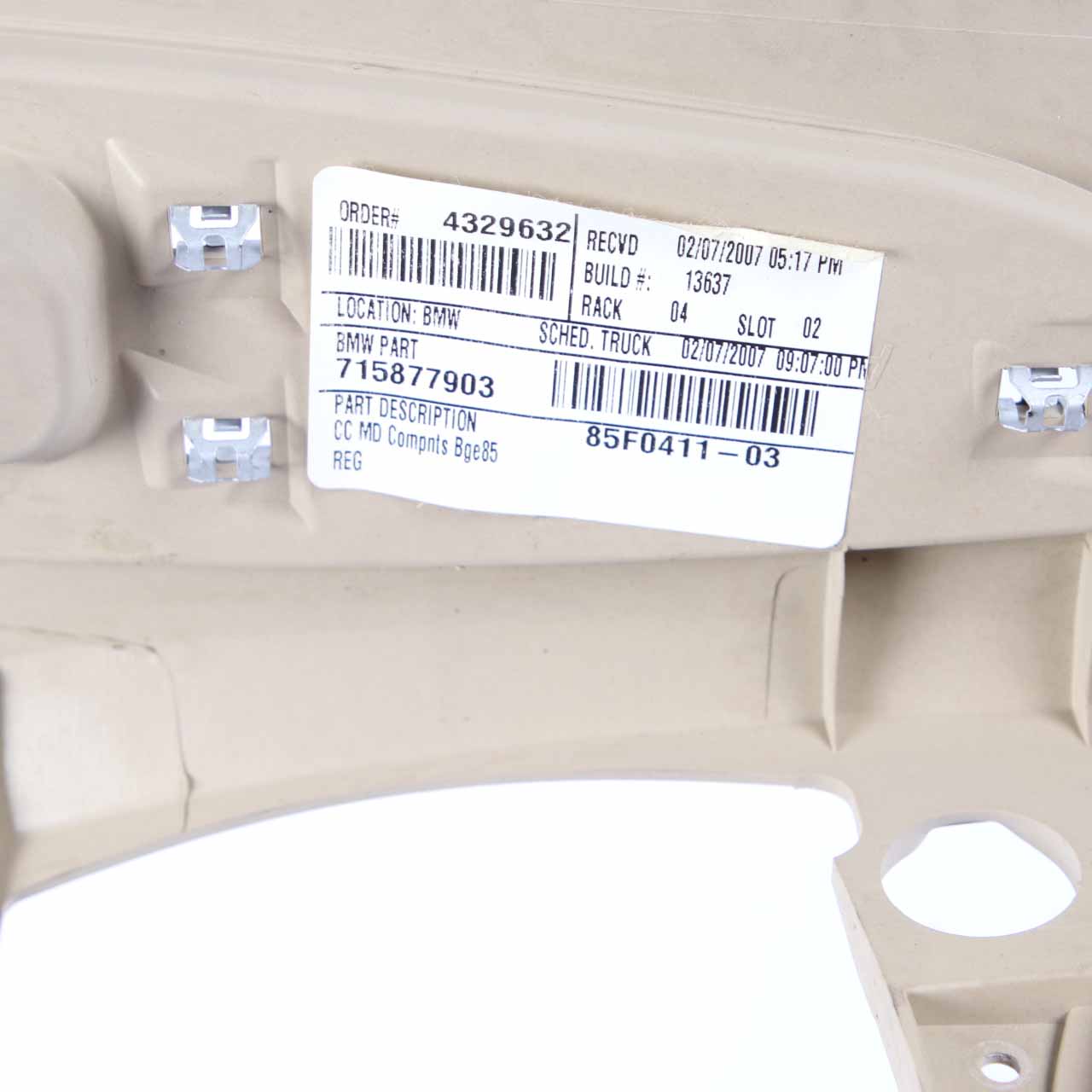 BMW Z4 Series E85 Roadster Split Slide Beige Centre Console Armrest 7055746