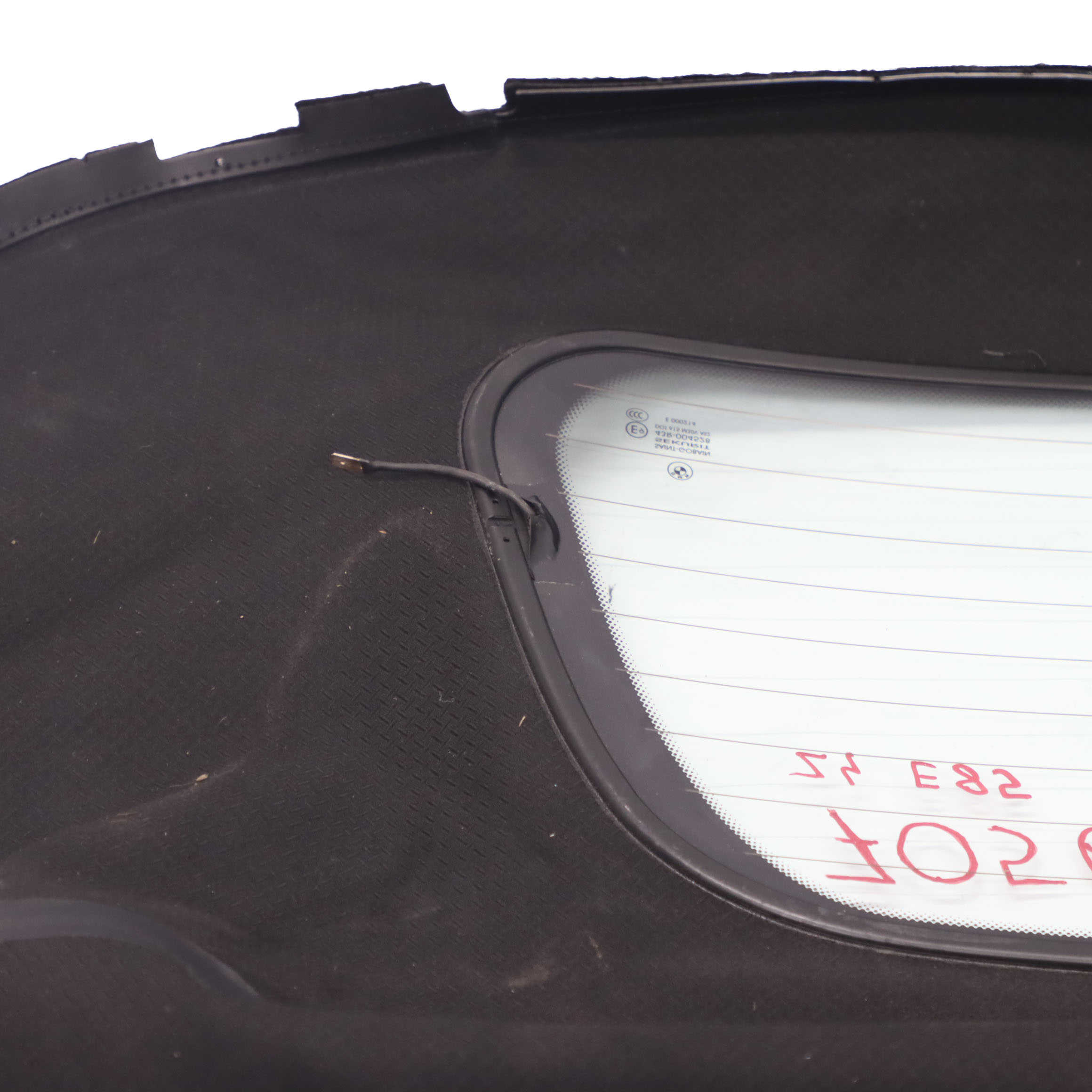 BMW Z4 E85 Convertible Folding Soft Top Roof Black Cover Rear Window Glass AS2