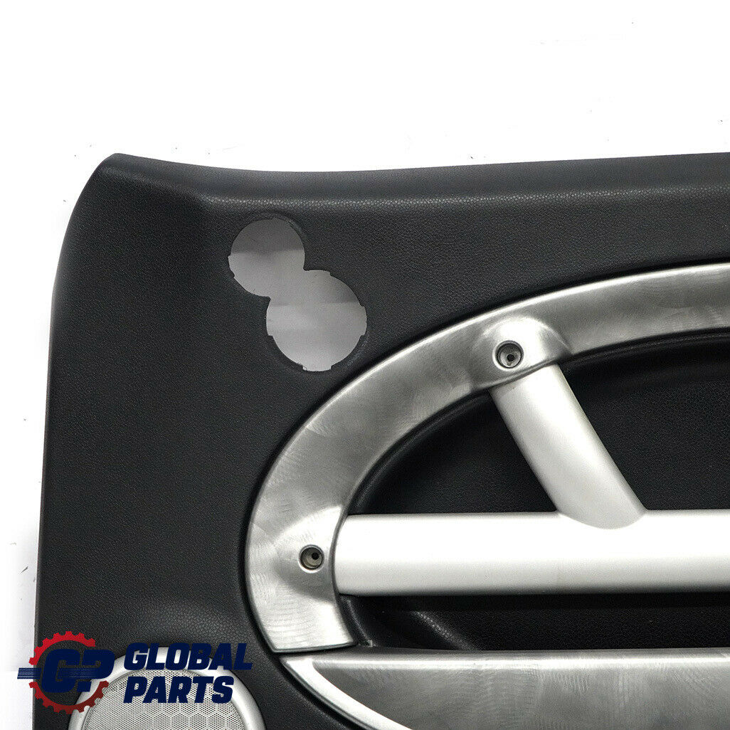 BMW Mini R50 R53 2 Front Right O/S Door Card Trim Panther Black Alloy Patina