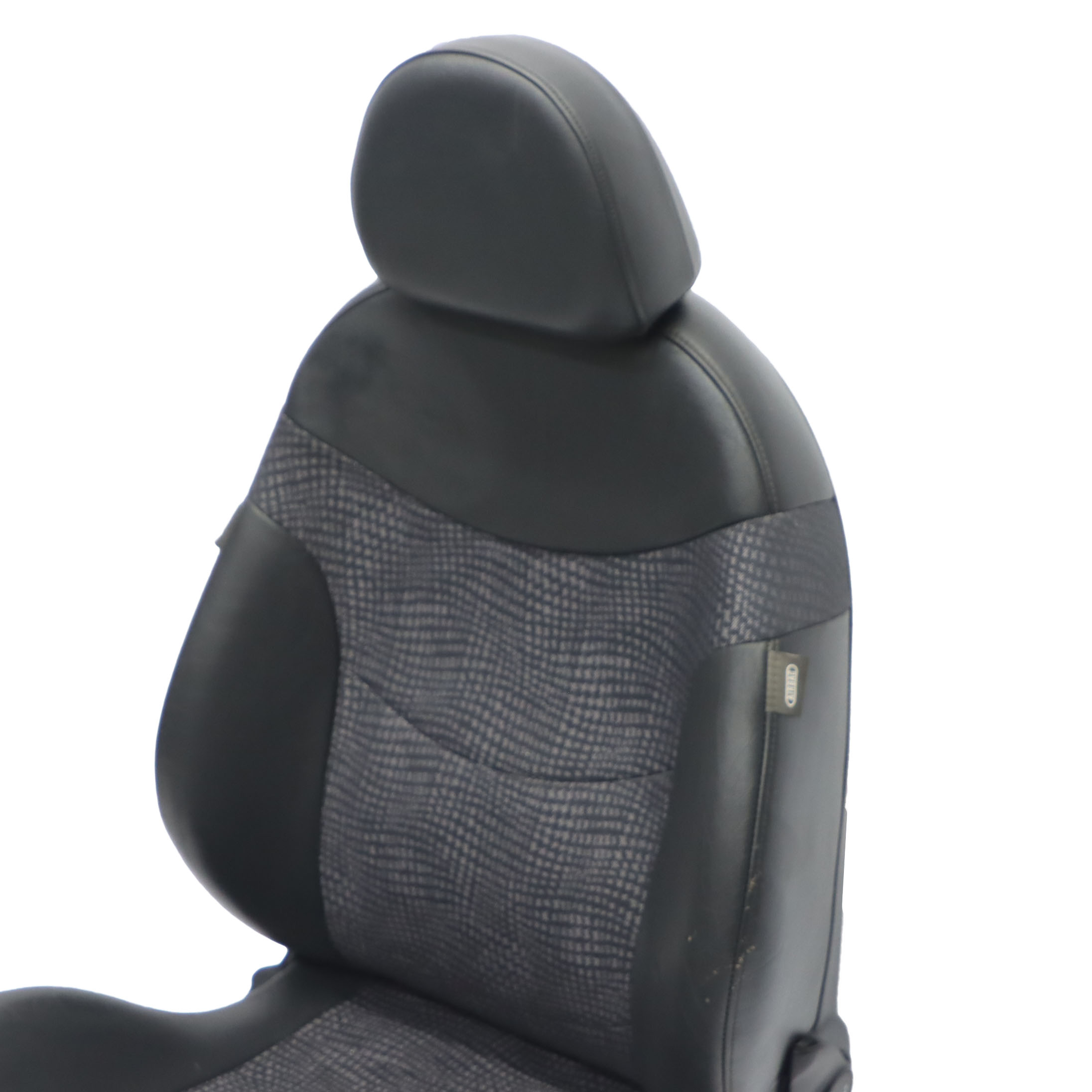 Mini Cooper R50 Sport Front Left Half Leather Seat Panther Black Kaleido