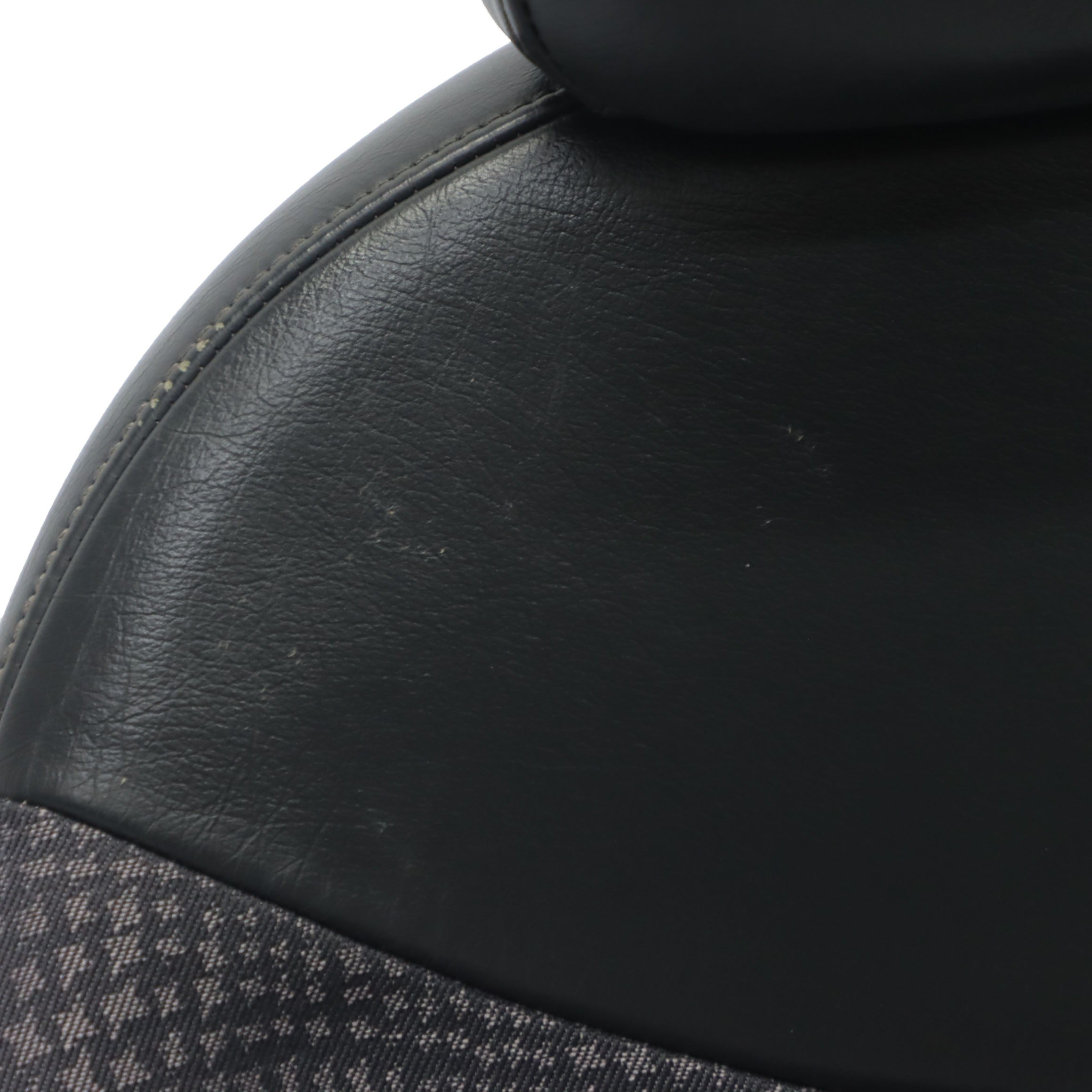 Front Seat Mini R50 Sport Right O/S Half Leather Cloth Panther Black Kaleido