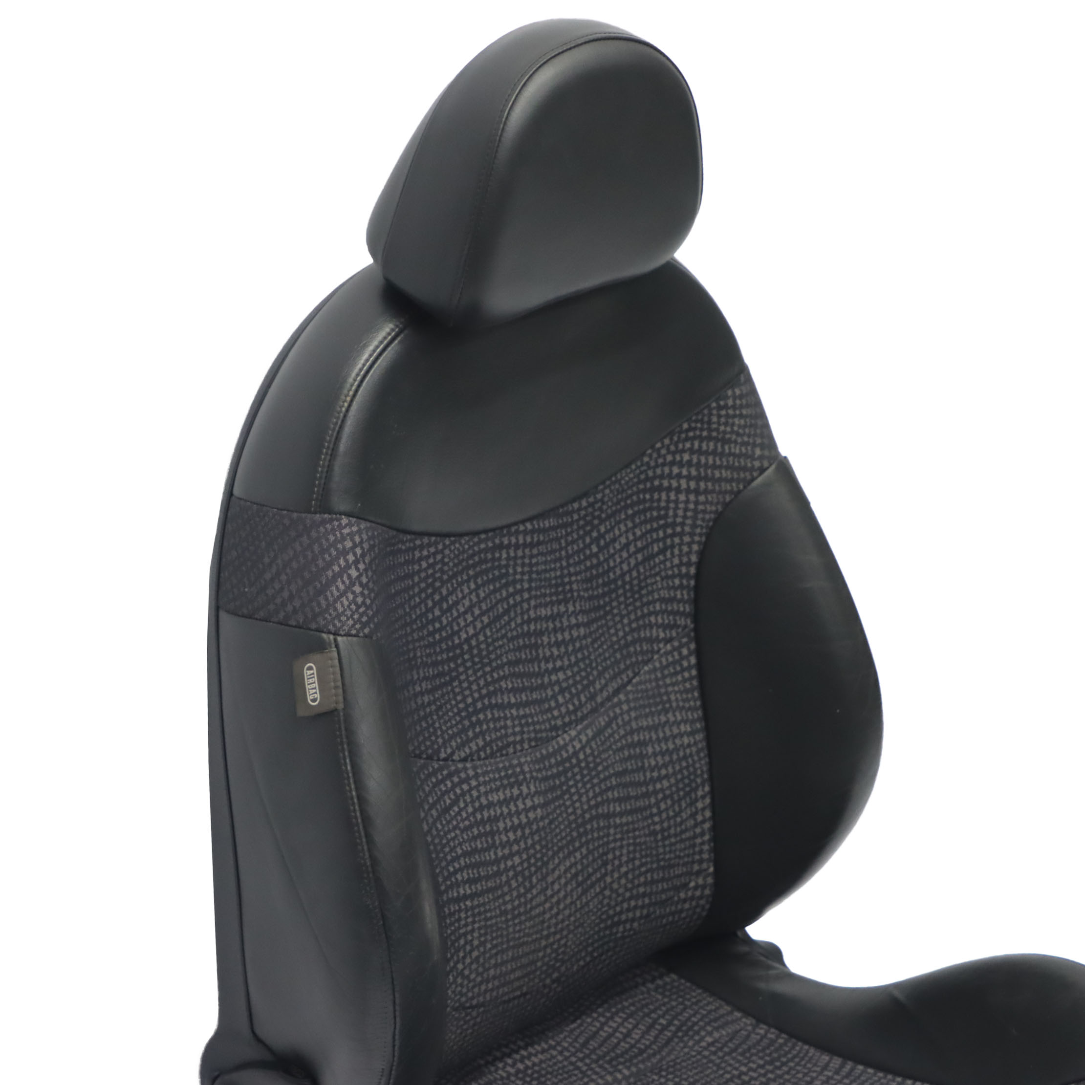 Front Seat Mini R50 Sport Right O/S Half Leather Cloth Panther Black Kaleido