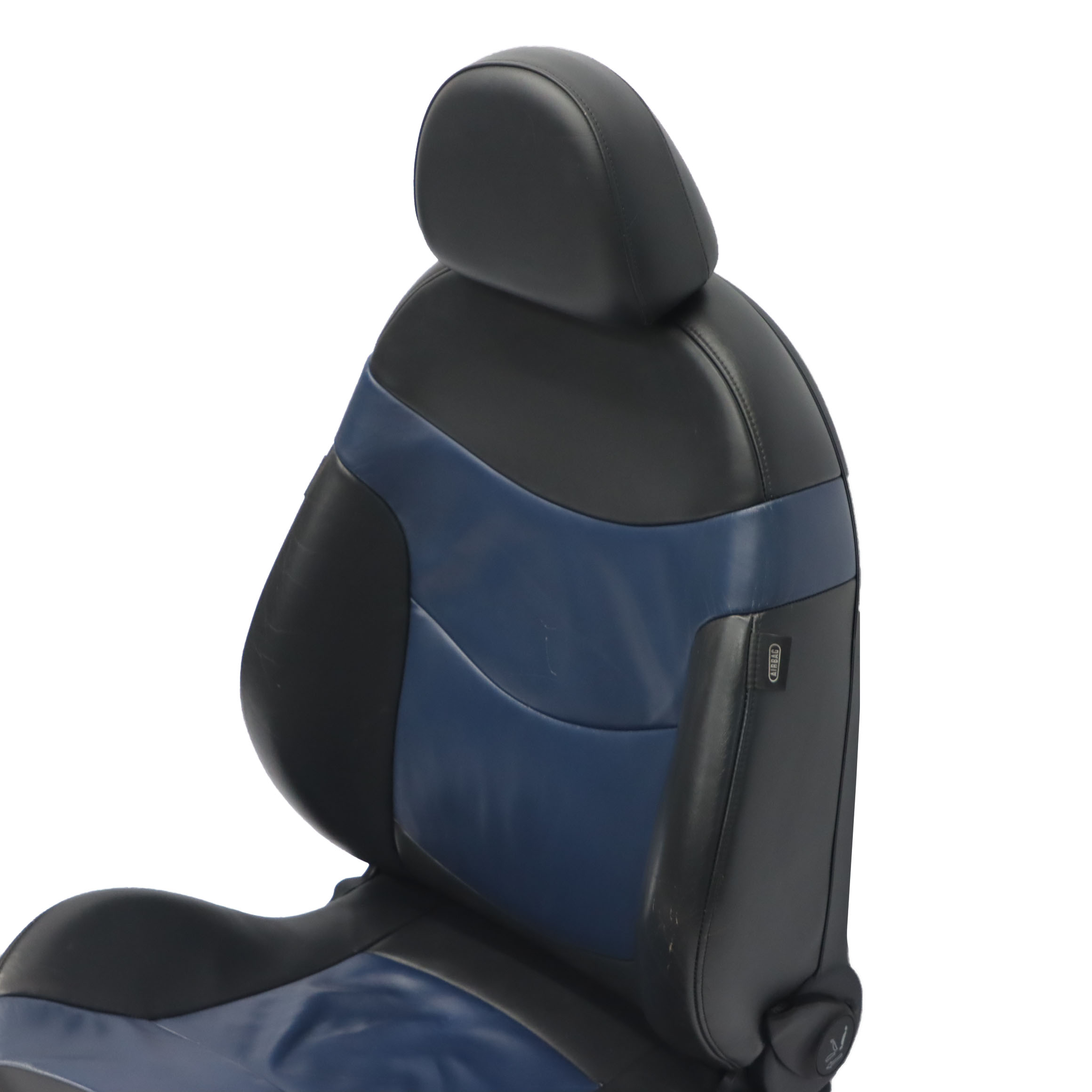 Front Seat Mini R50 R53 Left N/S Sport Leather Gravity Lapis Blue Black