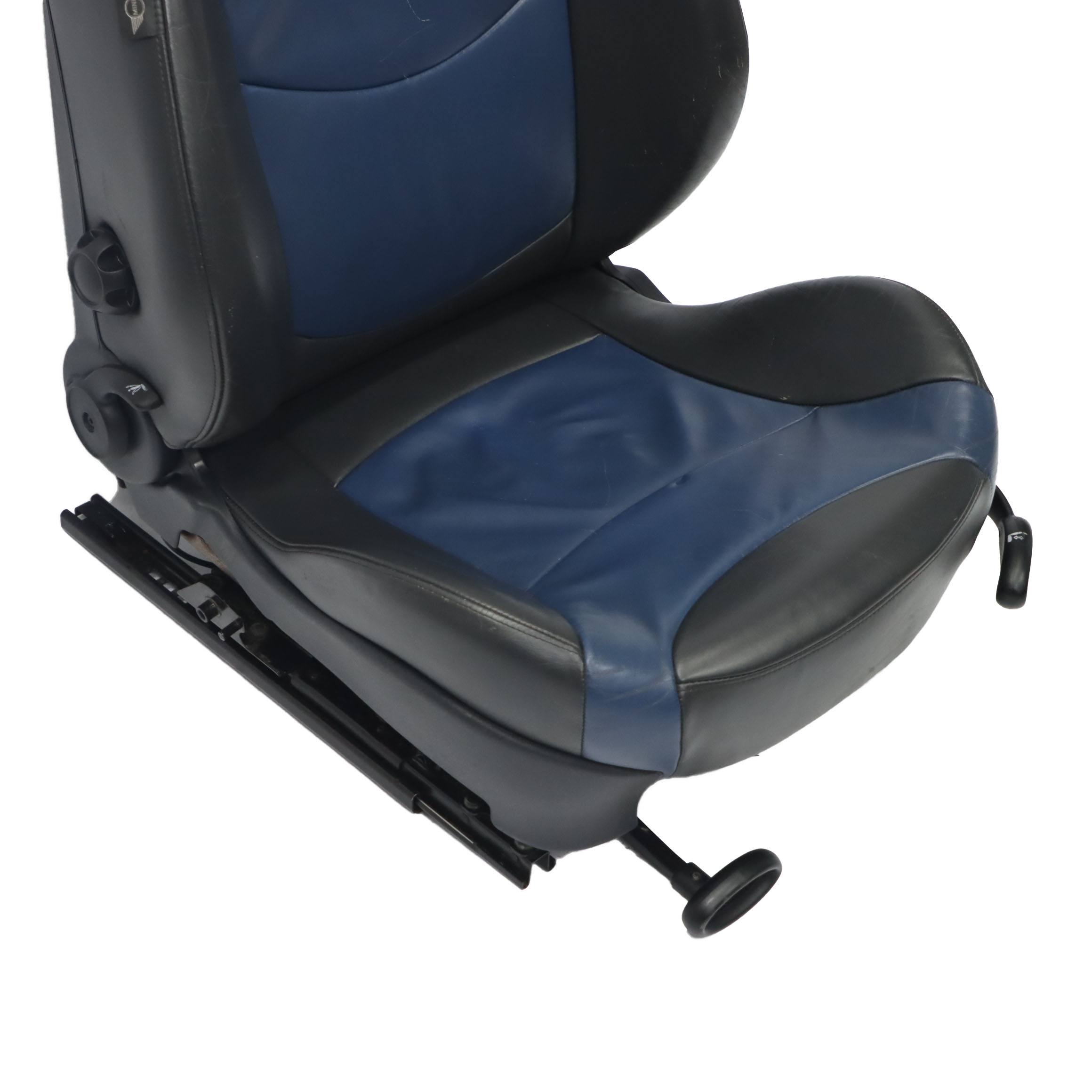 Front Seat Mini R50 R53 Left N/S Sport Leather Gravity Lapis Blue Black