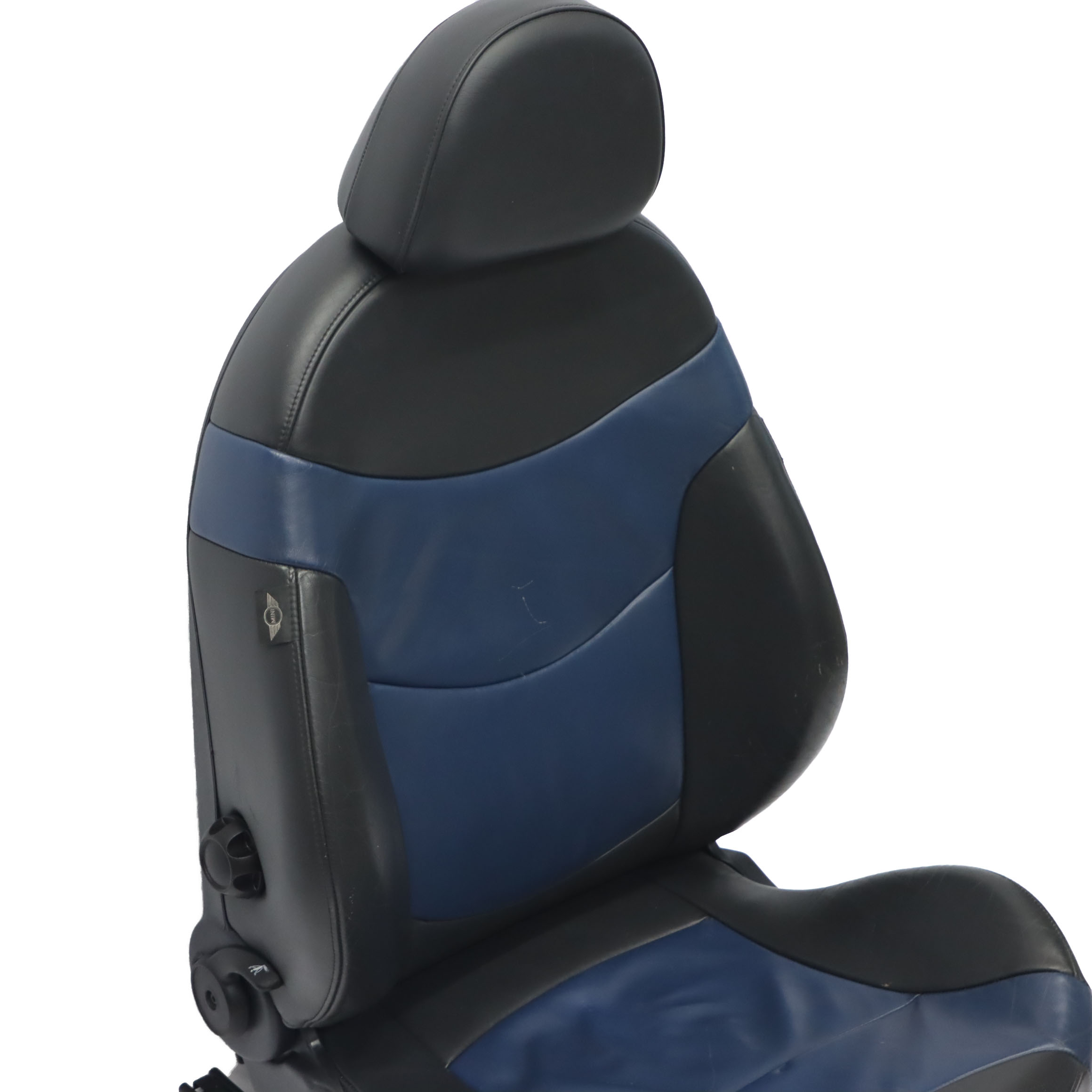 Front Seat Mini R50 R53 Left N/S Sport Leather Gravity Lapis Blue Black