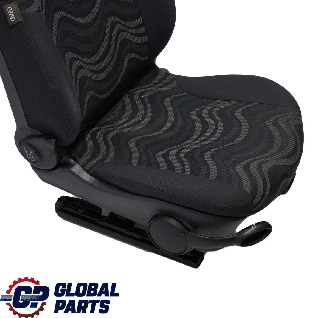 Mini Cooper One R50 Front Right O/S Cloth Seat Aqua Panther Black