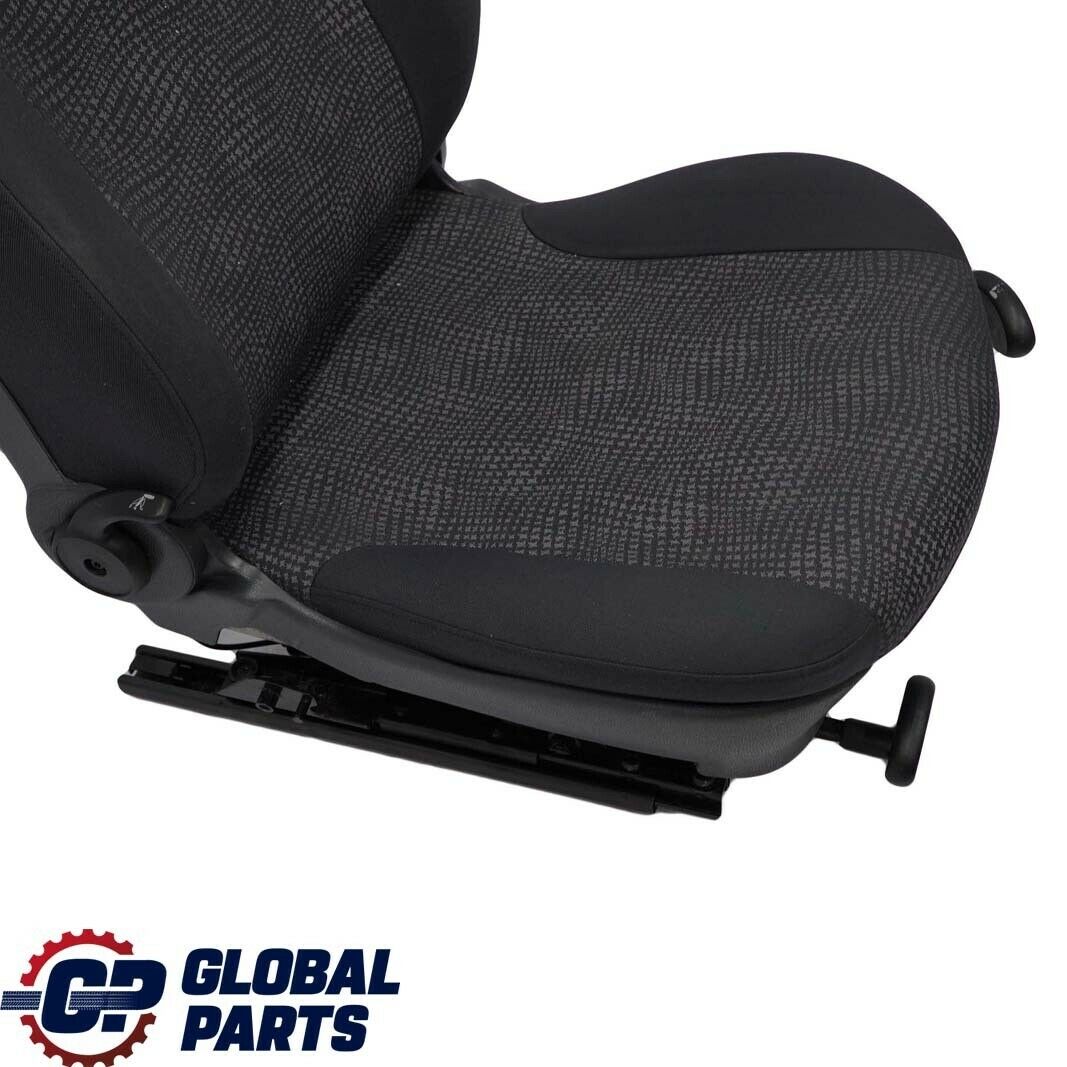 Mini Cooper One R50 Fabric Front Left N/S Cloth Seat Kaleido Black