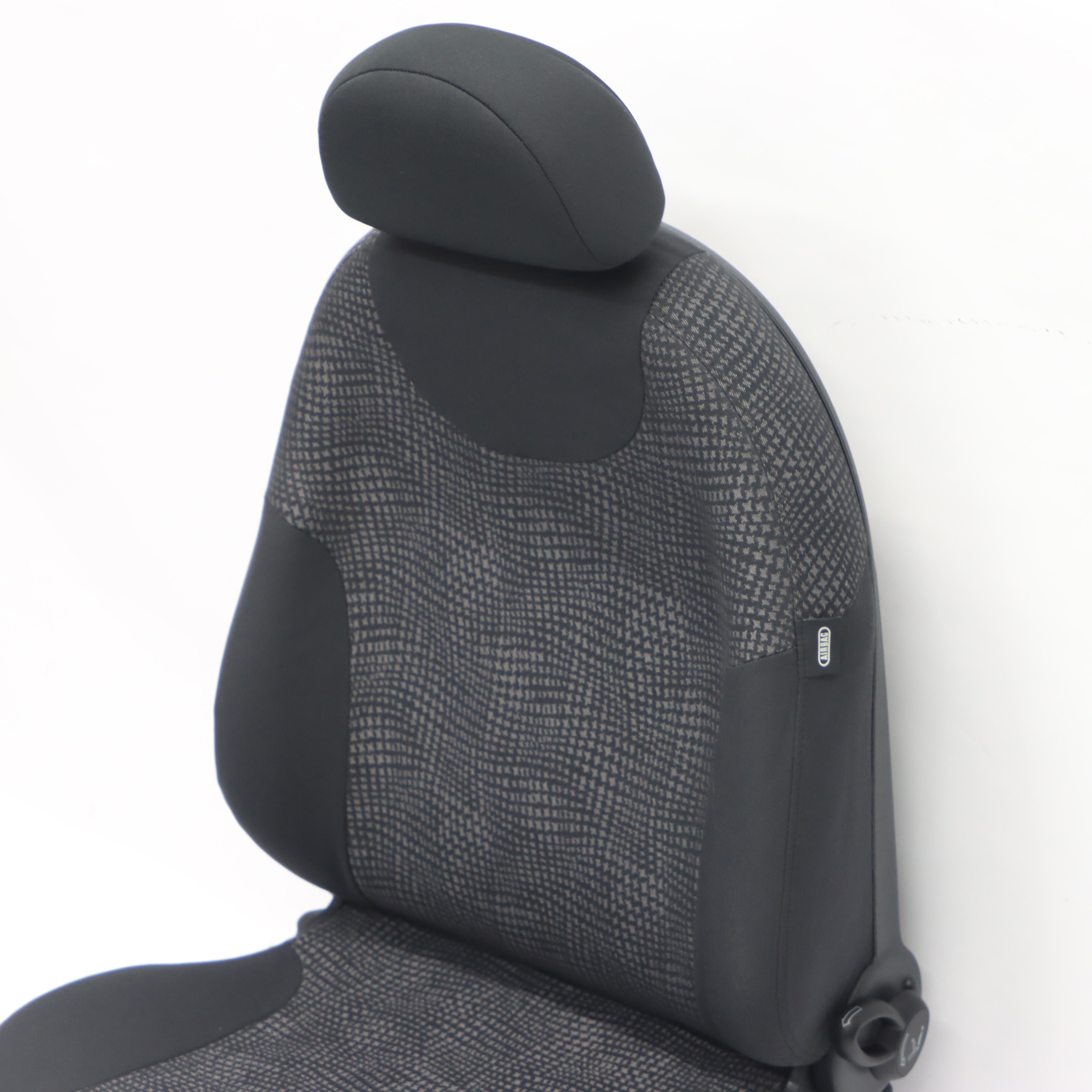 Mini Cooper One R50 Front Left N/S Seat Cloth Fabric Kaleido Black