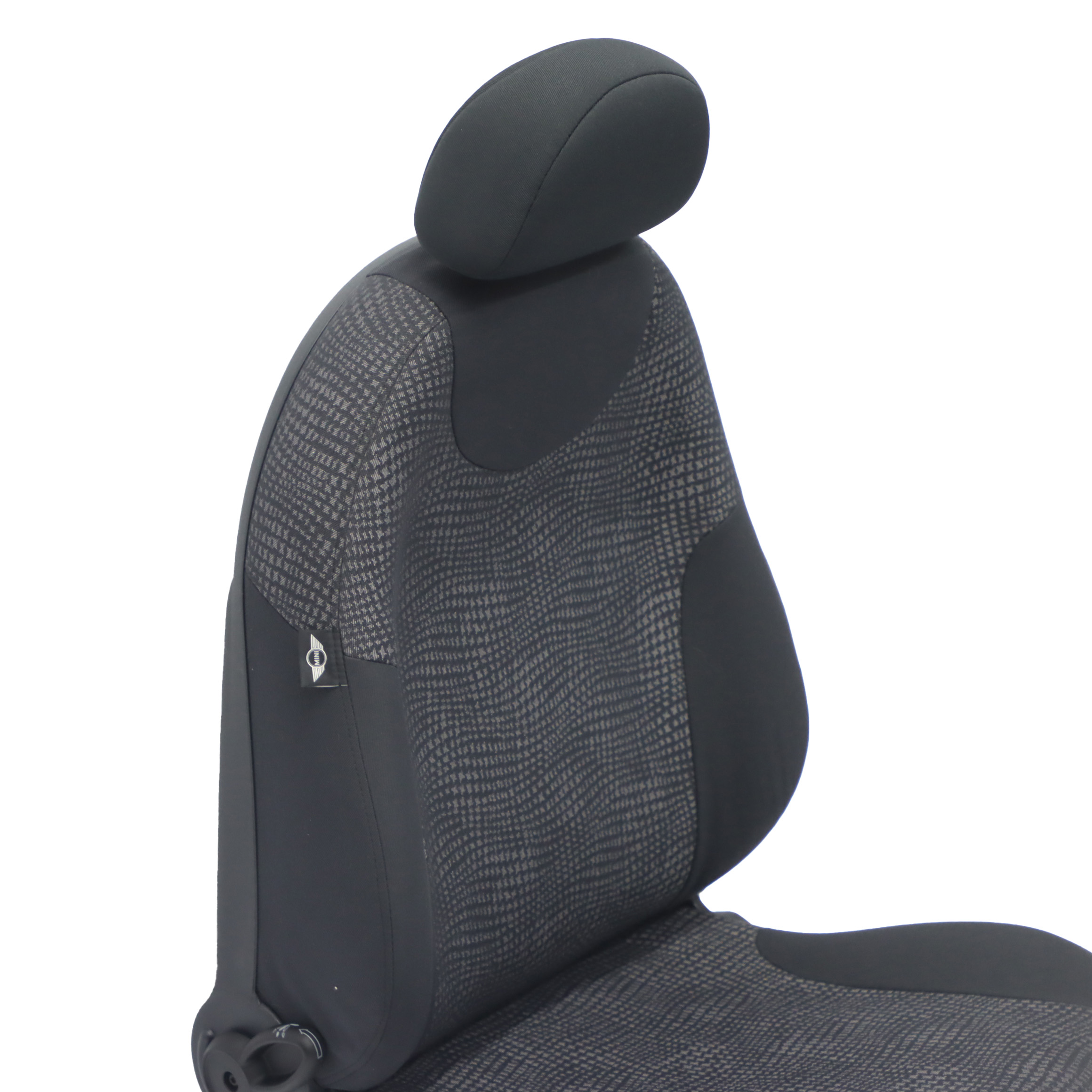 Mini Cooper One R50 Front Left N/S Seat Cloth Fabric Kaleido Black