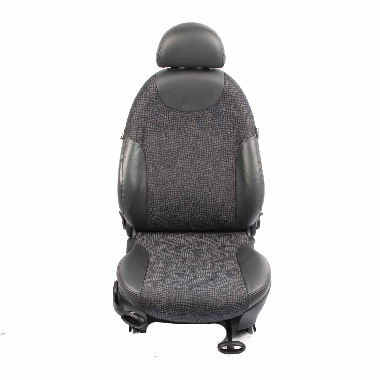 Front Seat Mini Cooper One R50 Right O/S Half Leather Kaleido Panther Black