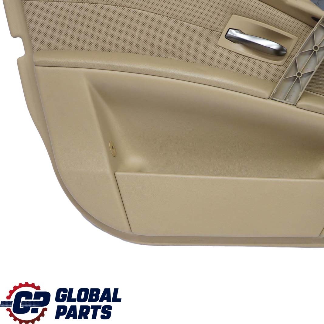 BMW 5 Series E60 E61 Front Left N/S Door Card Leather Nasca Beige Lining Trim