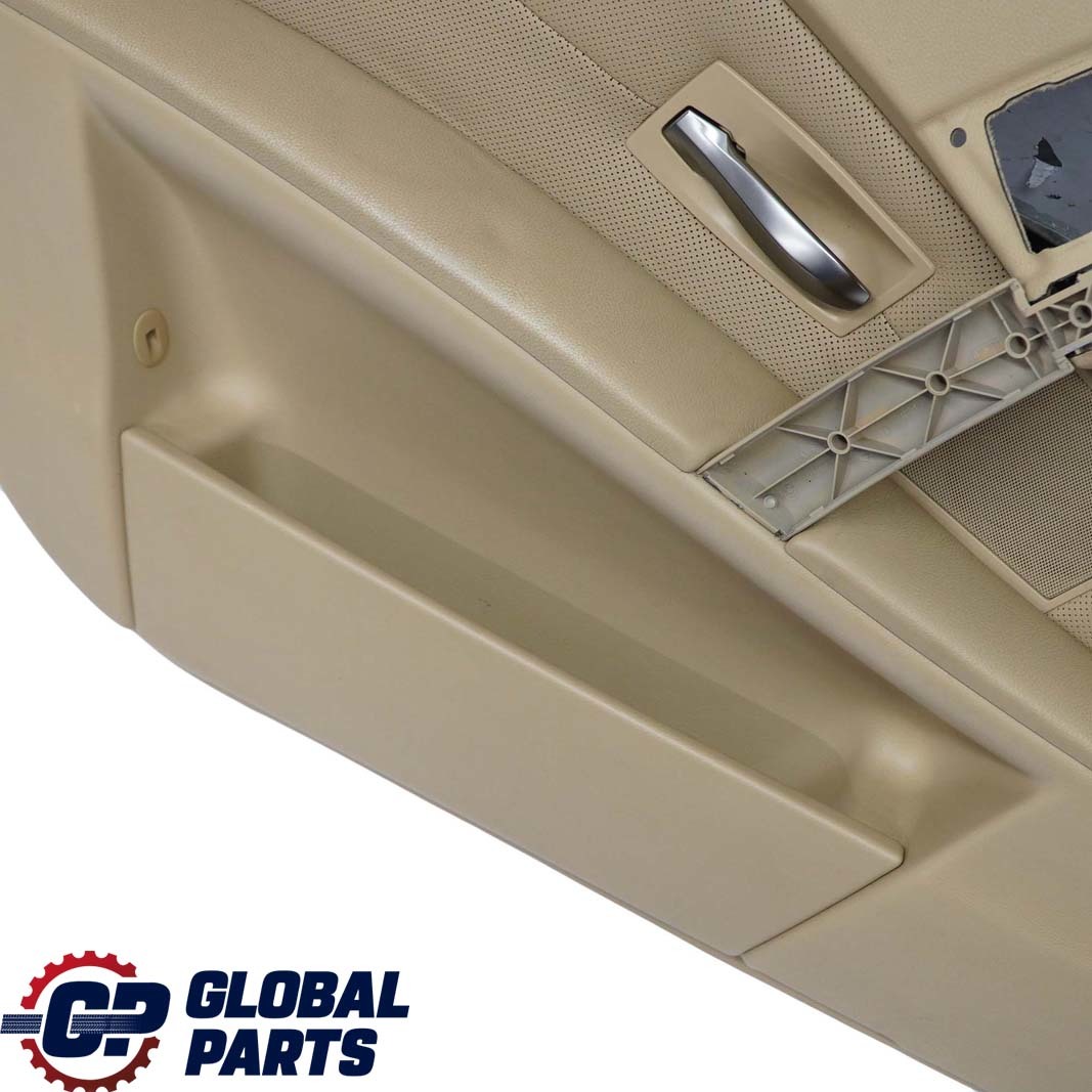 BMW 5 Series E60 E61 Front Left N/S Door Card Leather Nasca Beige Lining Trim