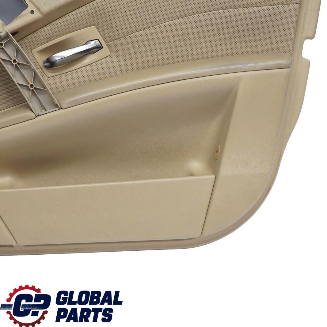 BMW 5 Series E60 E61 Front Right O/S Door Card Leather Nasca Beige Lining Trim