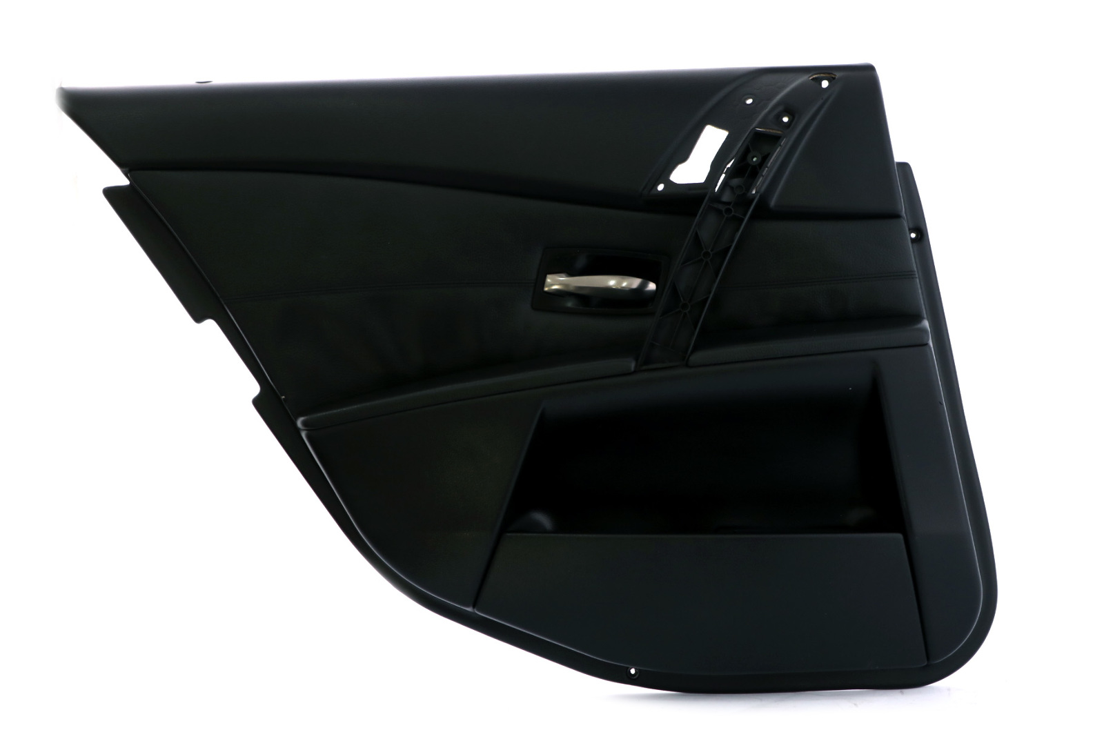 BMW 5 Series E60 E61 Door Card Lining Leather Trim Panel Rear Left N/S Black