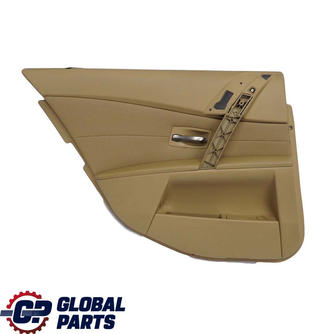 BMW 5 Series E60 E61 Rear Left N/S Door Card Leather Nasca Beige Lining Trim