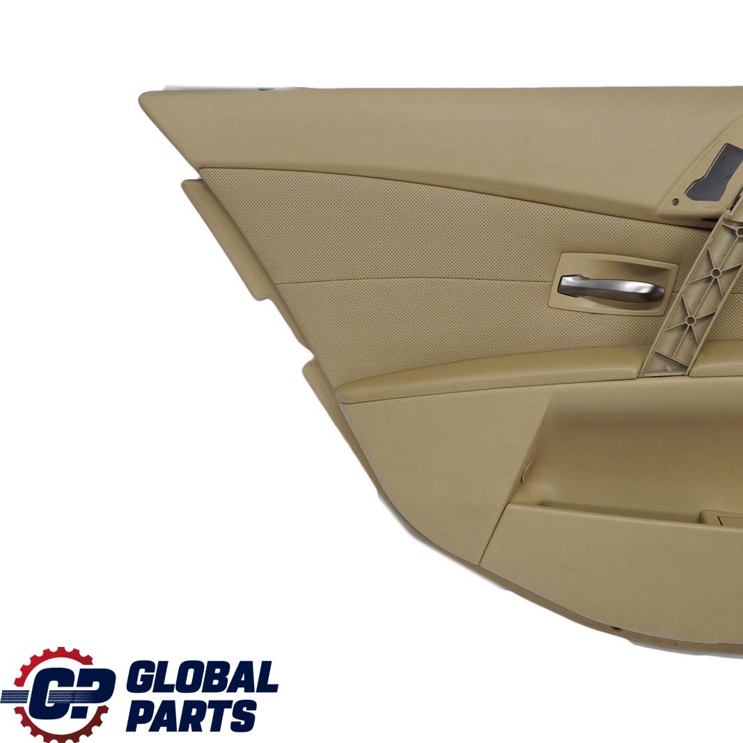 BMW 5 Series E60 E61 Rear Left N/S Door Card Leather Nasca Beige Lining Trim