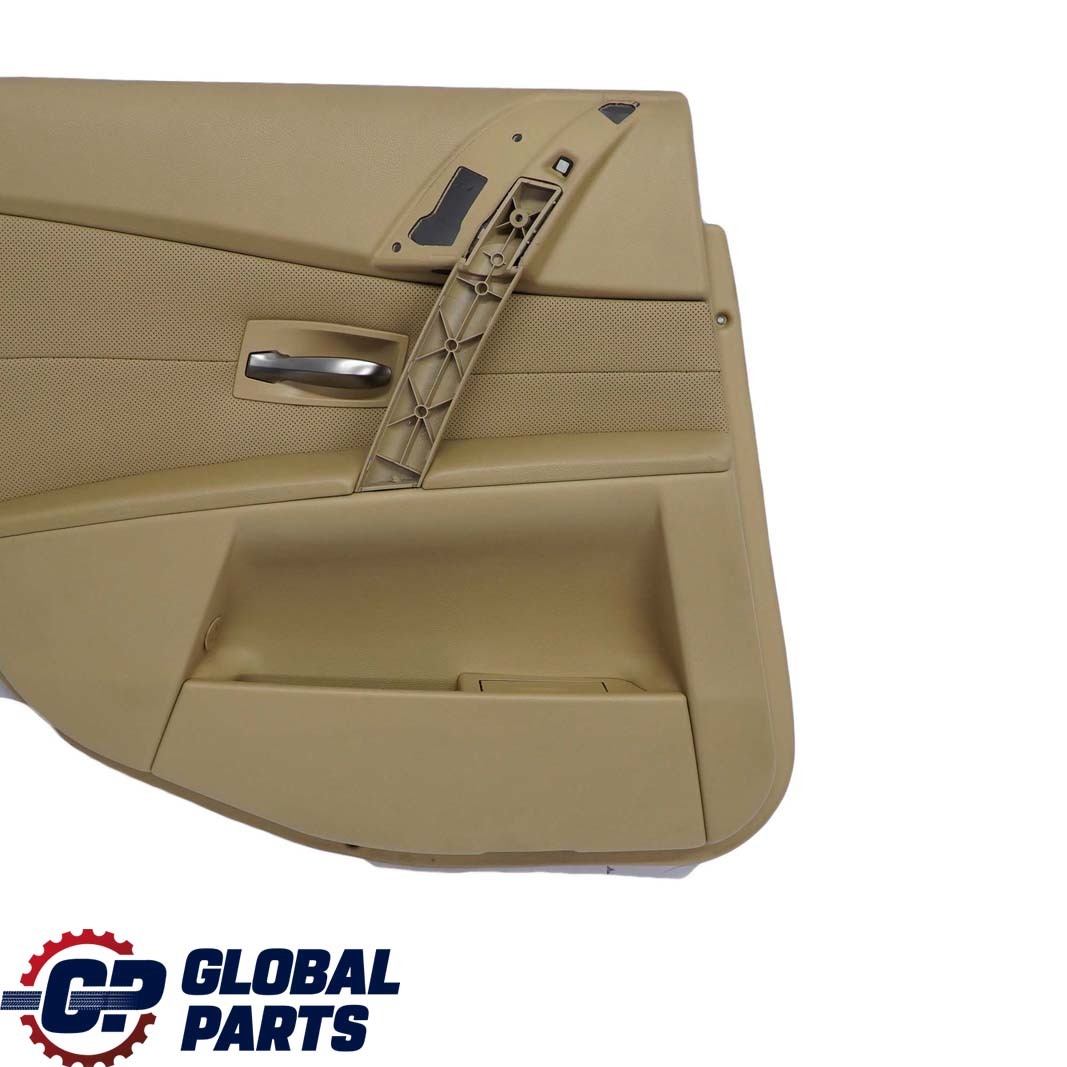 BMW 5 Series E60 E61 Rear Left N/S Door Card Leather Nasca Beige Lining Trim