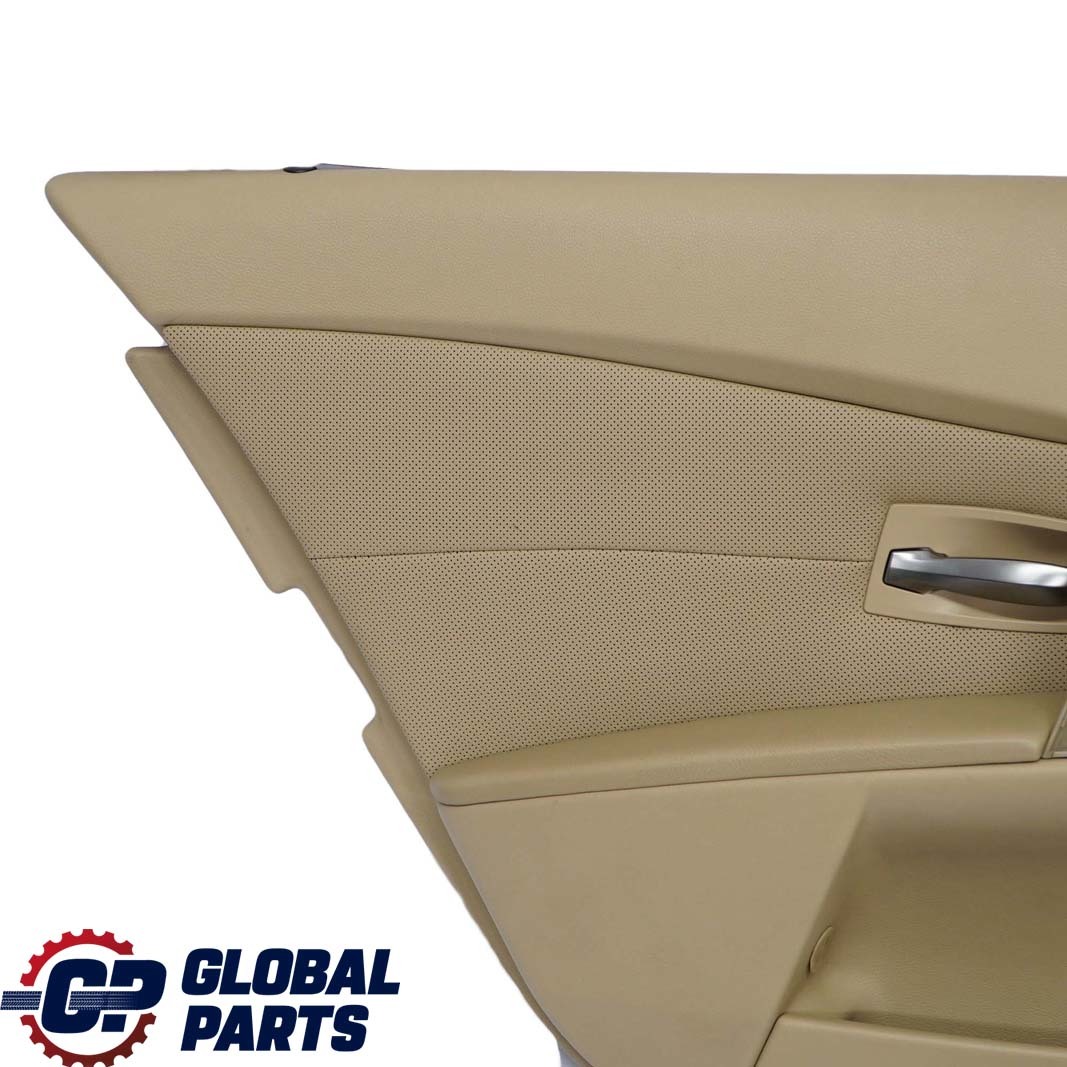 BMW 5 Series E60 E61 Rear Left N/S Door Card Leather Nasca Beige Lining Trim