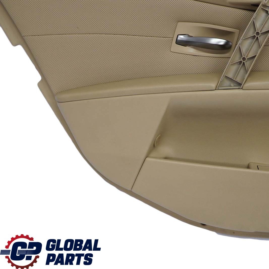 BMW 5 Series E60 E61 Rear Left N/S Door Card Leather Nasca Beige Lining Trim