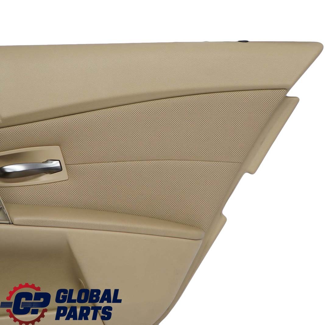 BMW 5 Series E60 E61 Rear Right O/S Door Card Leather Nasca Beige Lining Trim