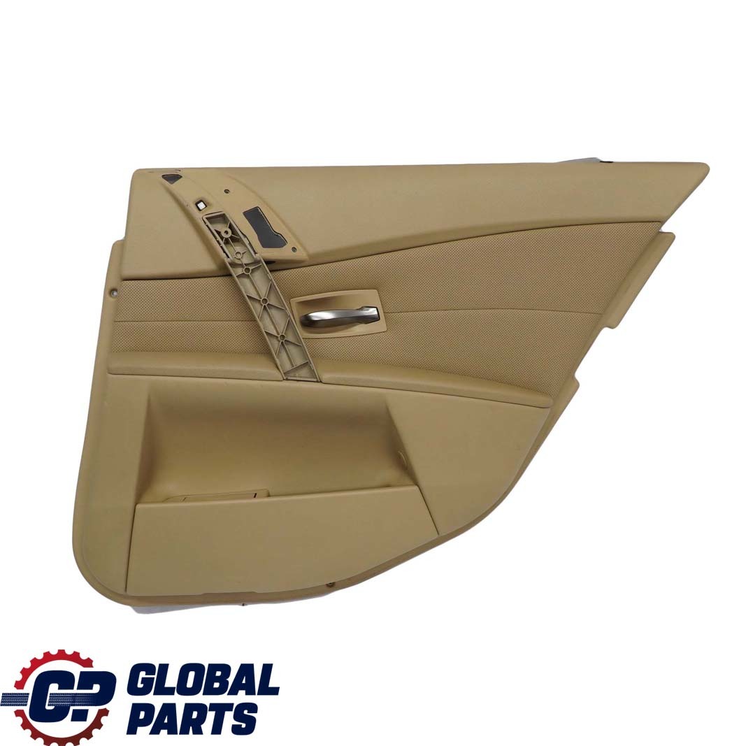 BMW 5 Series E60 E61 Rear Right O/S Door Card Leather Nasca Beige Lining Trim