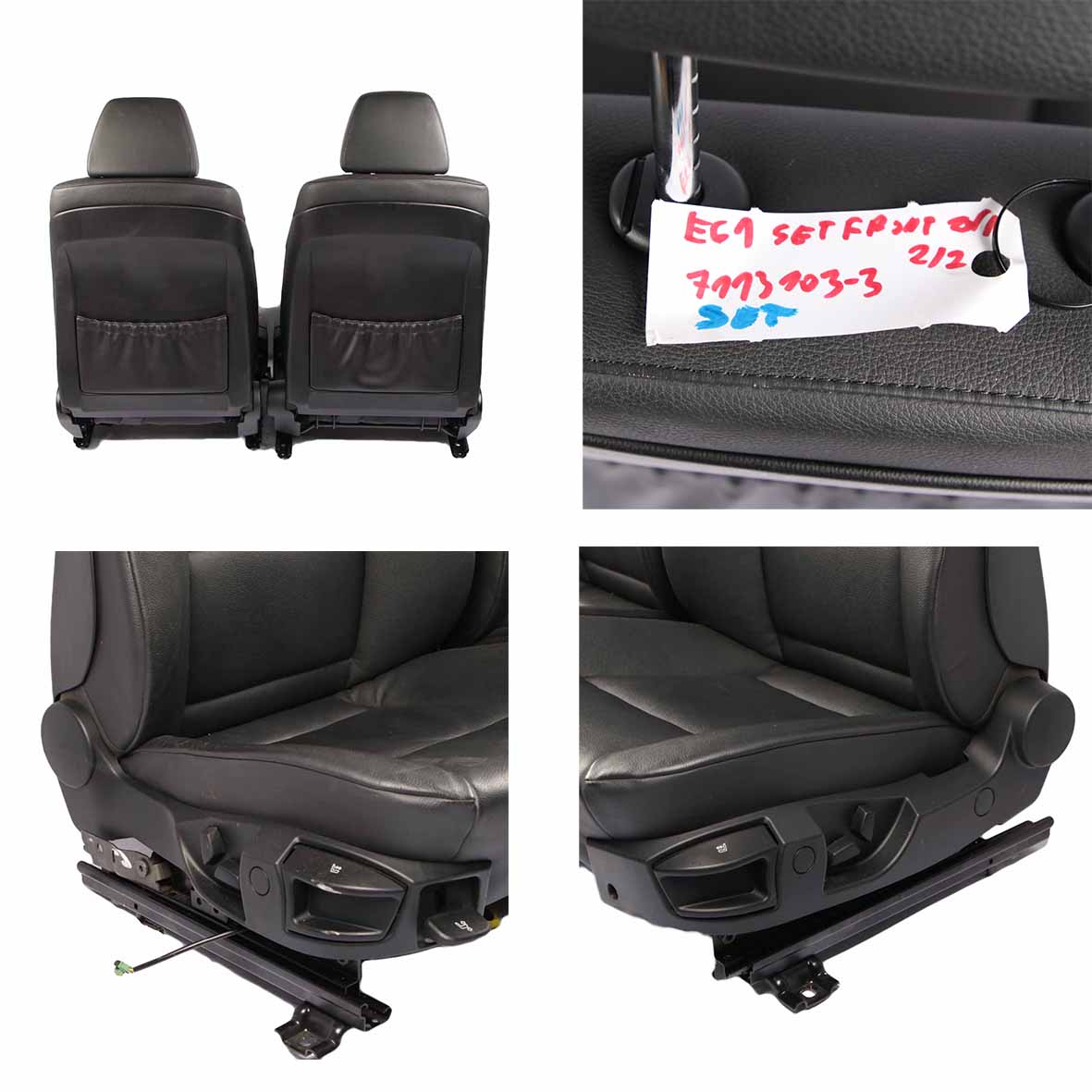 Leather Seats BMW E60 E61 Black Dakota Interior Front Driver Passenger Seat 