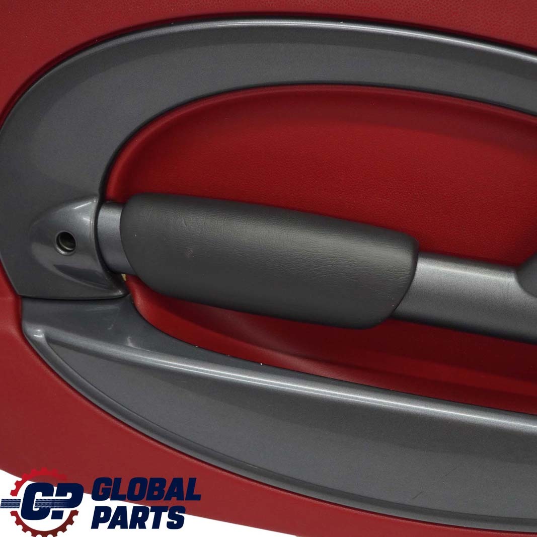 BMW Mini R50 Front Left N/S Door Card Trim Tartan Red Leather Anthracite