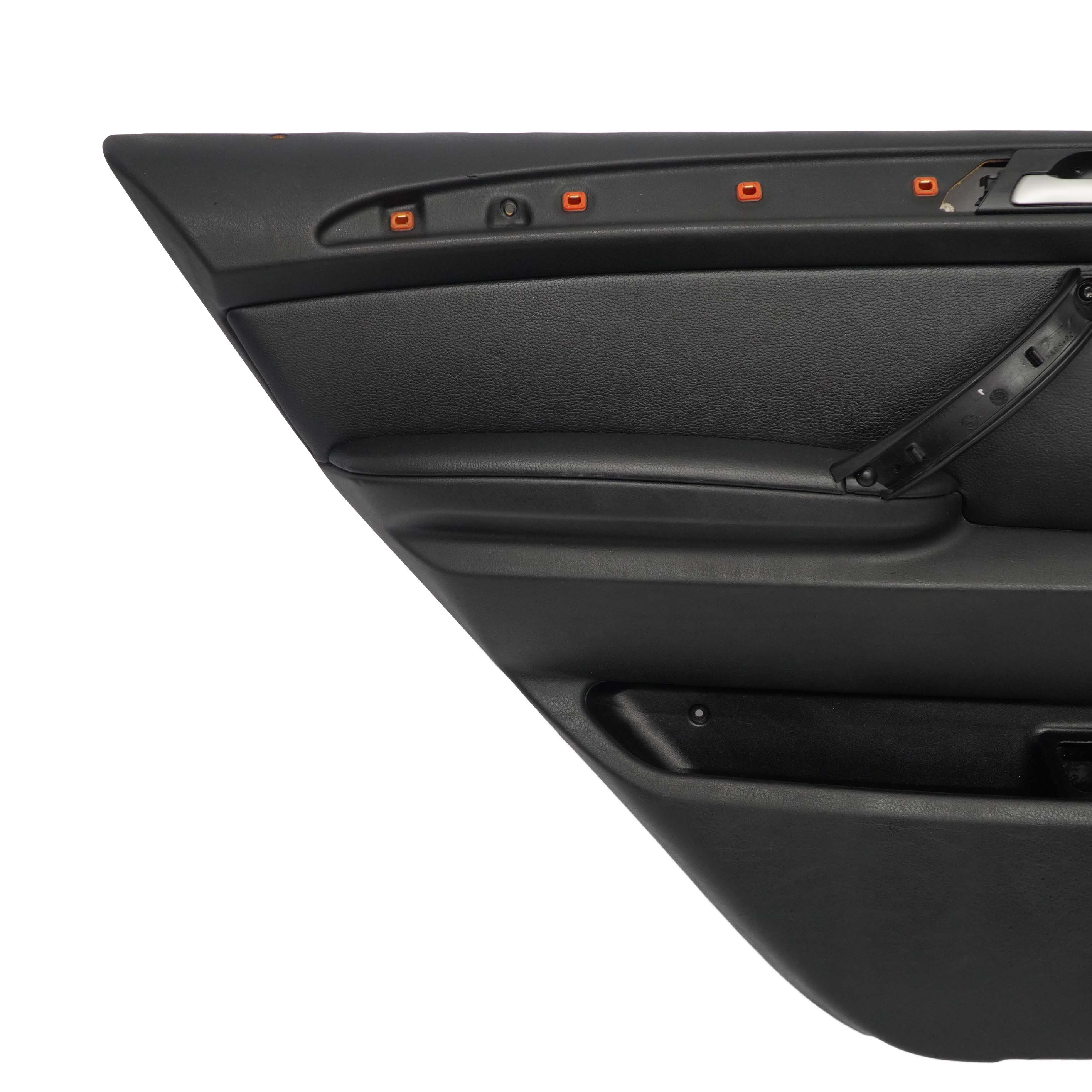 BMW X5 Series E53 Black Leather Walknappa Rear Left N/S Door Card Trim Panel