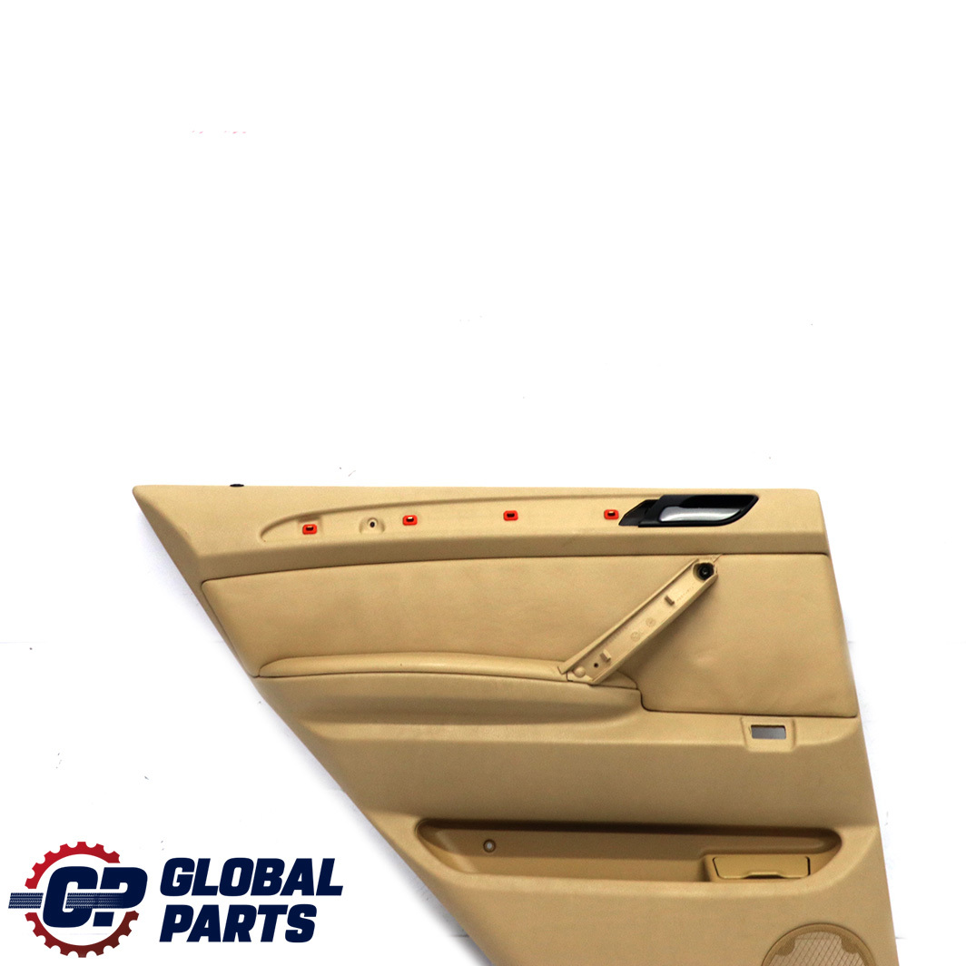 BMW X5 E53 Rear Left N/S Door Card Trim Panel Leather Walknappa Beige