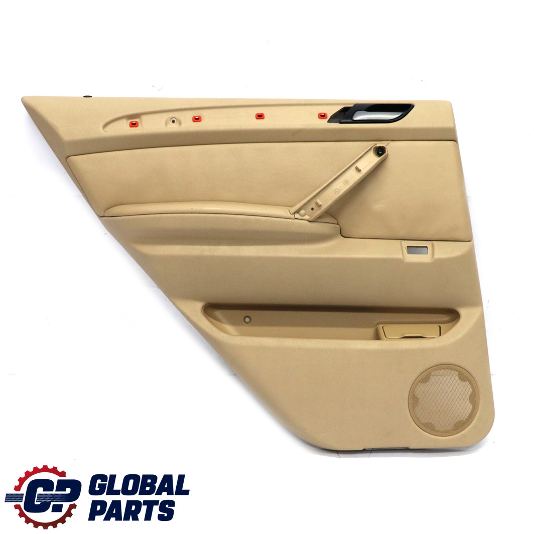 BMW X5 E53 Rear Left N/S Door Card Trim Panel Leather Walknappa Beige