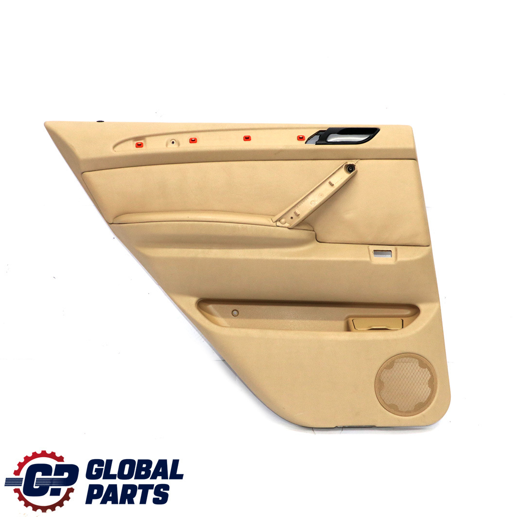 BMW X5 E53 Rear Left N/S Door Card Trim Panel Leather Walknappa Beige