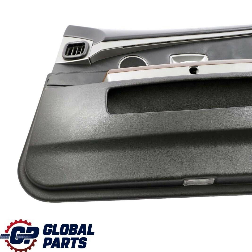 BMW 7 Series E65 E66 Front Right O/S Door Card Leather Pearl Black Lining Trim