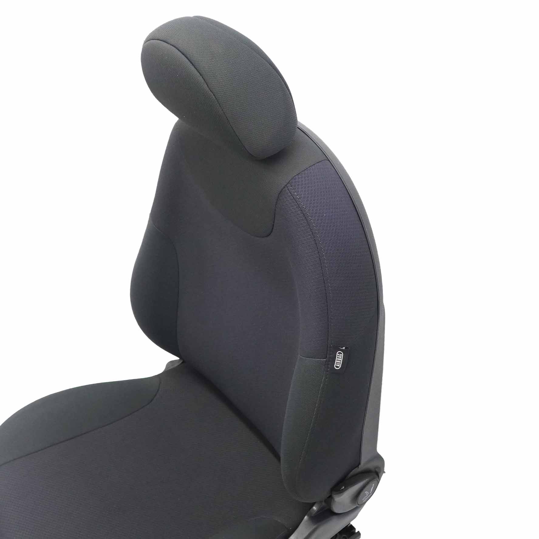 Mini Cooper R50 R52 Front Left N/S Cloth Fabric Molette Seat Panther Black