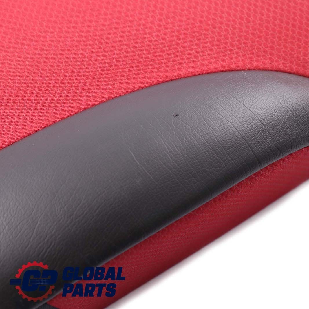 BMW Mini Cabrio R52 Rear Right O/S Seat Backrest Cloth Leather Tartan Red