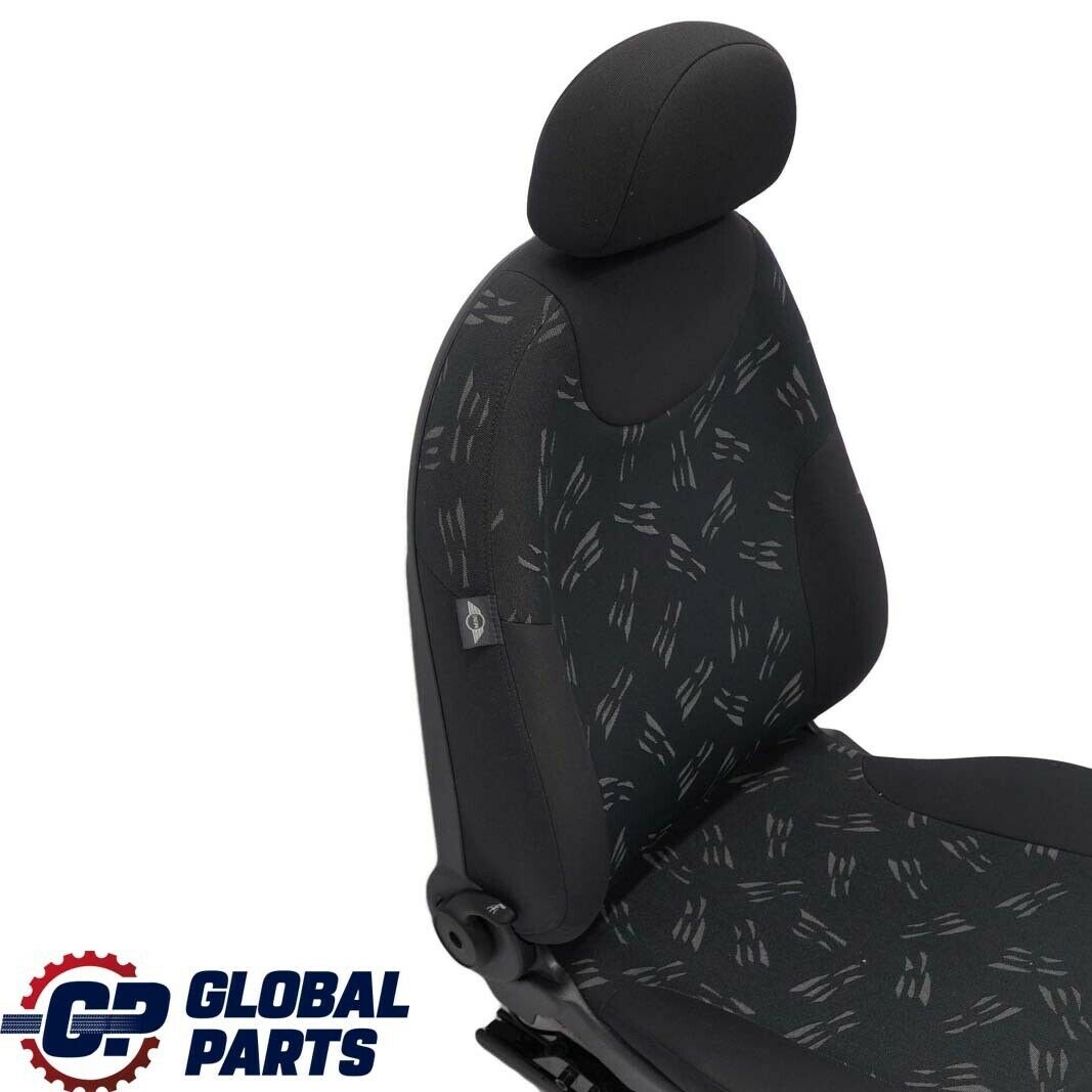 Mini Cooper One R50 Front Left N/S Cloth Fabric Random Seat Panther Black