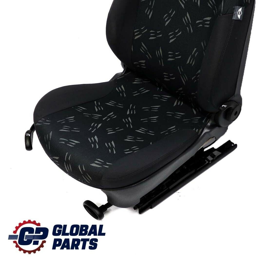 Mini Cooper One R50 Front Right O/S Cloth Fabric Random Seat Panther Black