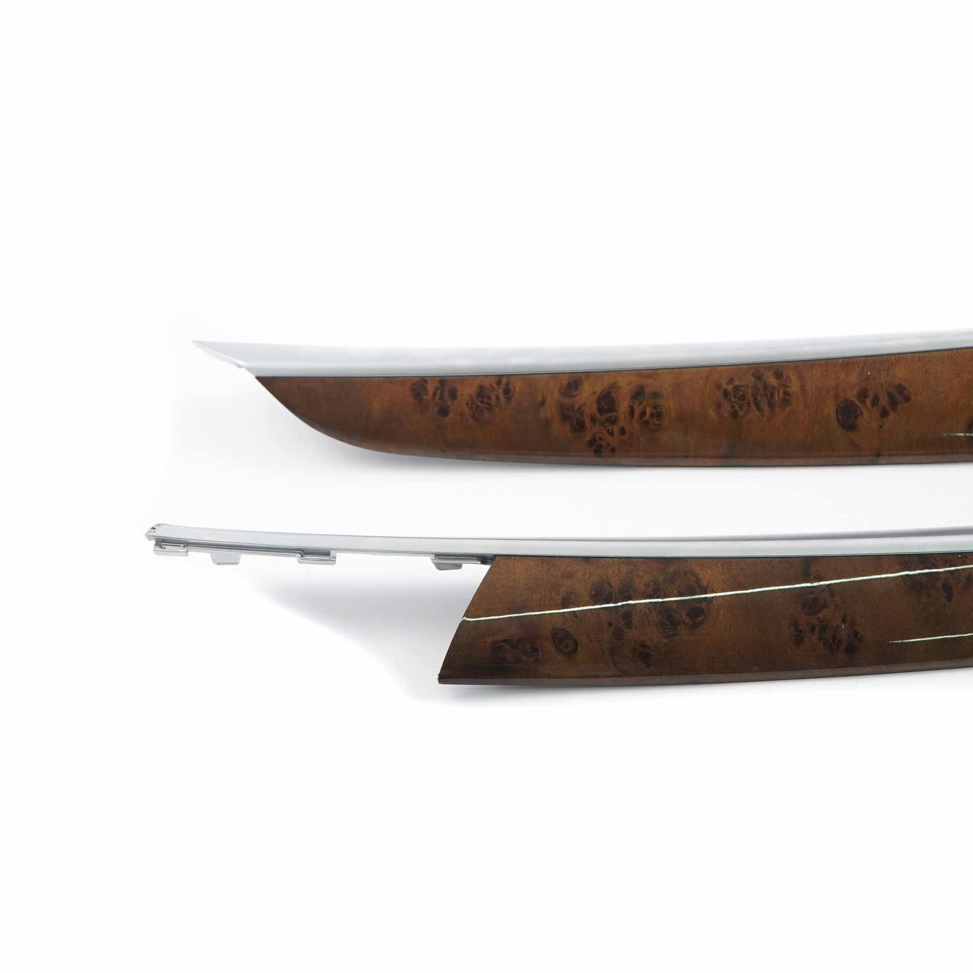 BMW X5 E70 Door Strip Front Left Right N/O/S Trim Wood Poplar Grain Light Set