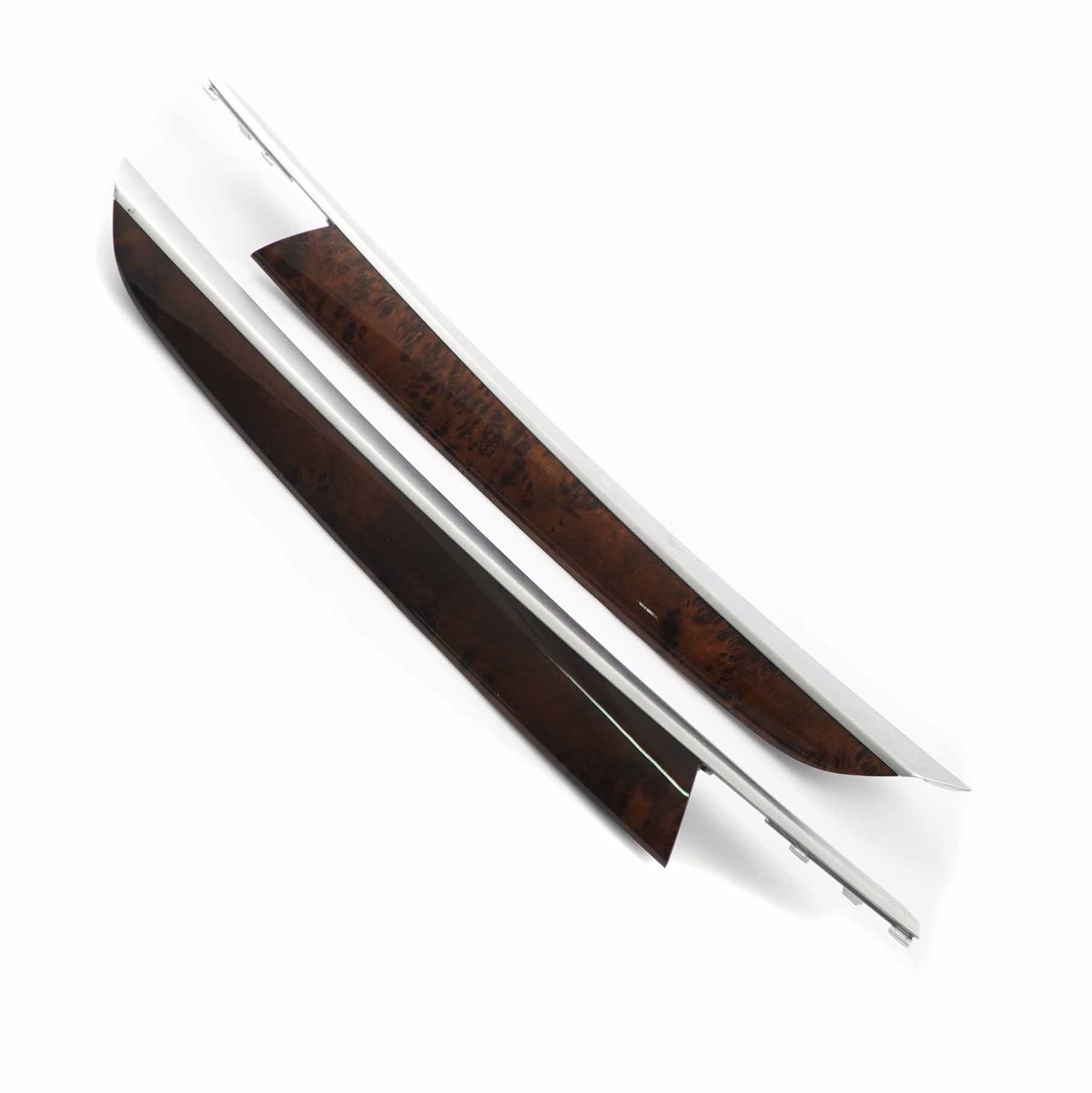 BMW X5 E70 Door Strip Rear Left Right N/O/S Trim Wood Poplar Grain Light Set