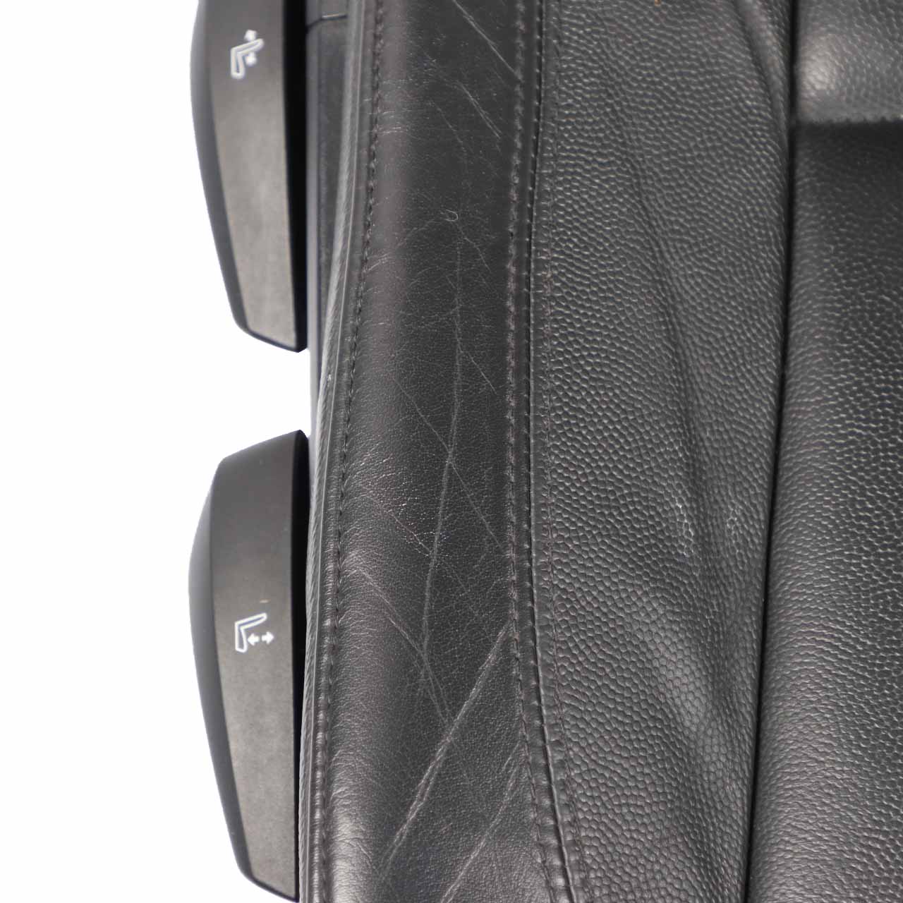 BMW E87 Front Seat Right O/S Leather Boston Black Interior Cover