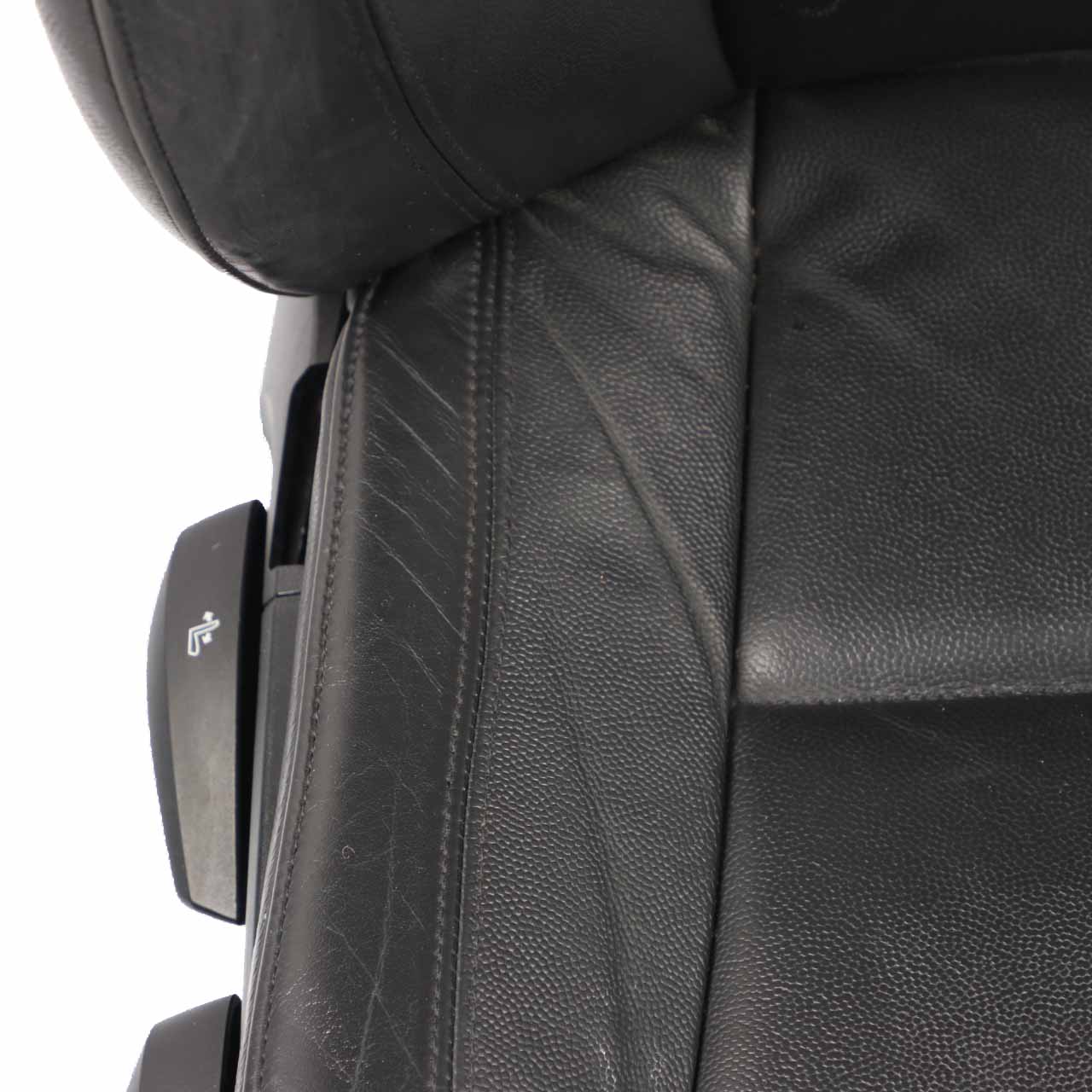 BMW E87 Front Seat Right O/S Leather Boston Black Interior Cover