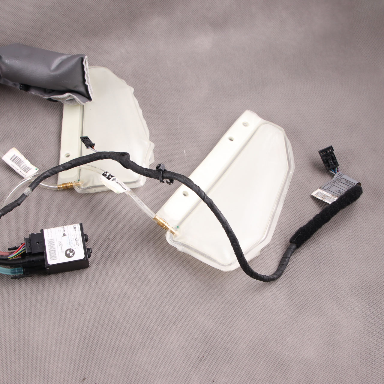 BMW E87 E90 E91 Front Seat Lordosis Pad Lumbar Bag Back Support Pump Set 7140555