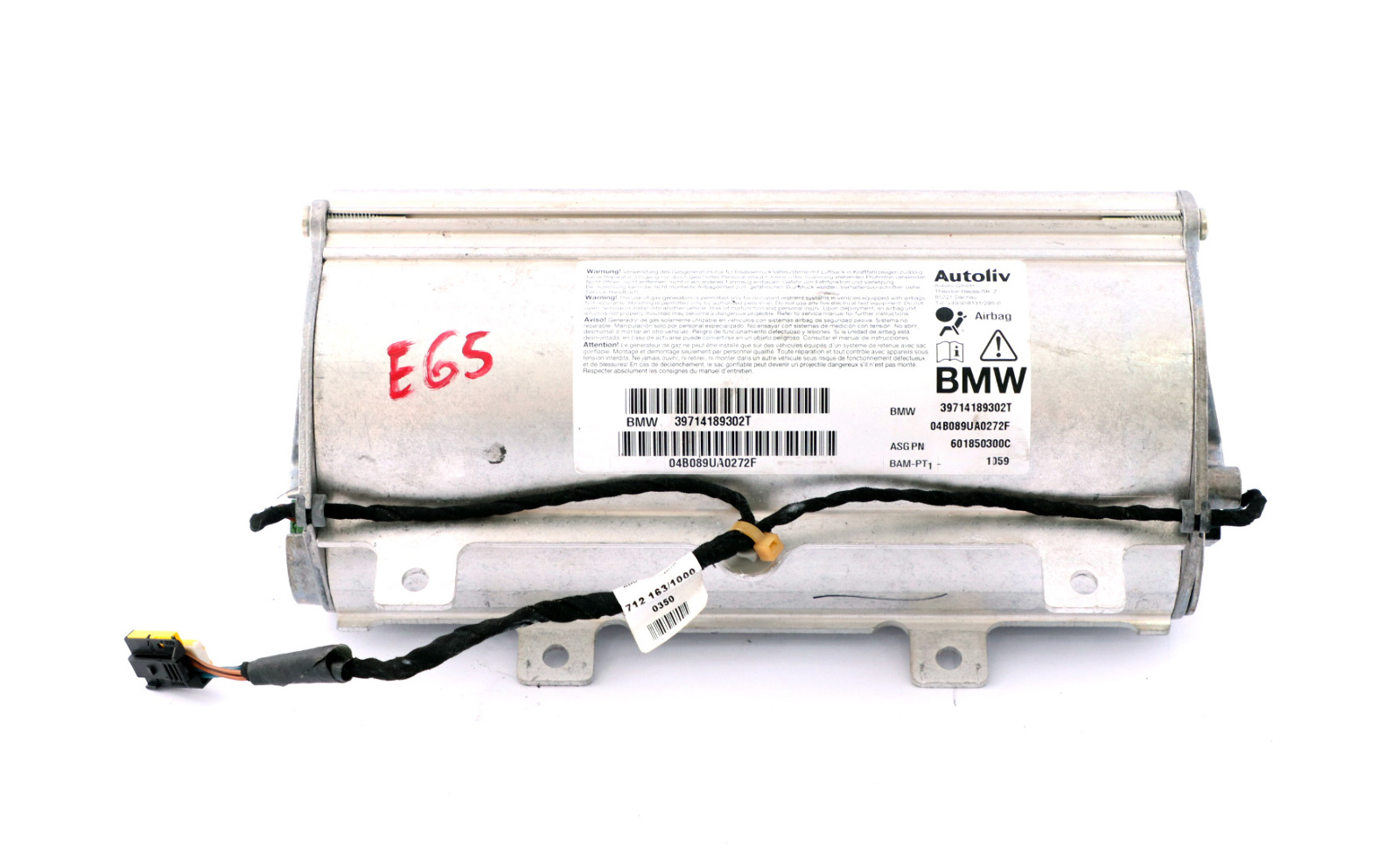 BMW E65 E66 E67 Air bag Module For Passenger Side N/S 7141893