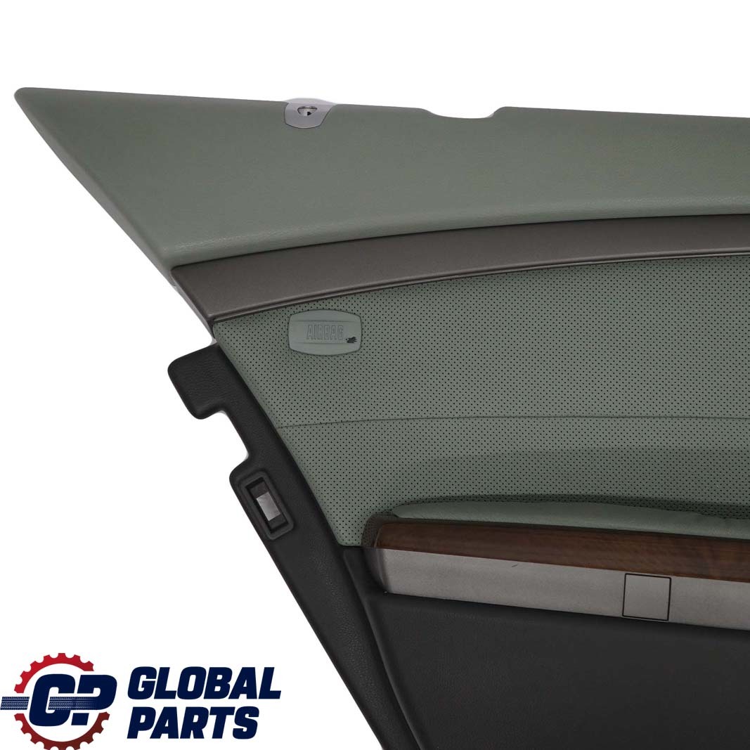 BMW 7 Series E65 Rear Left N/S Door Card Leather Nasca Green Lining Trim