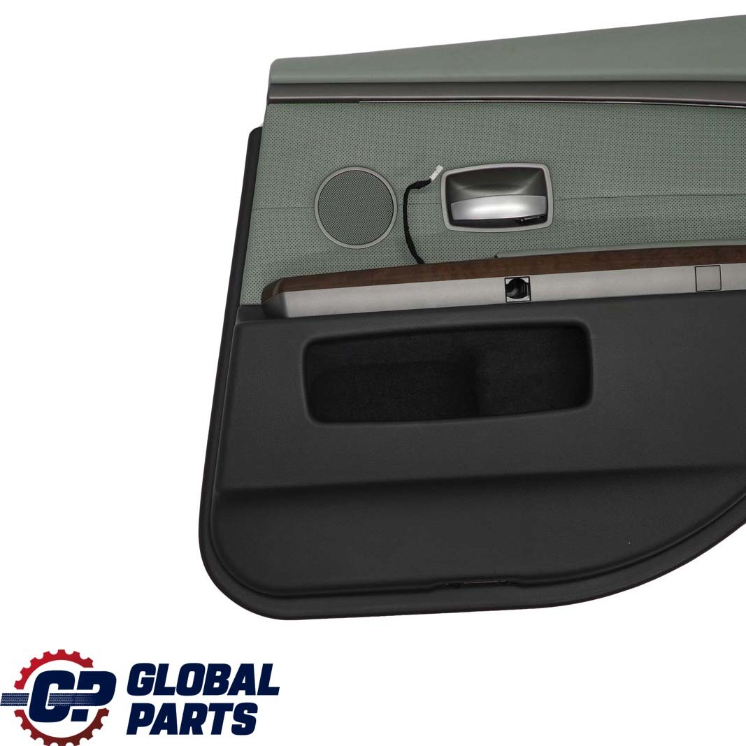 BMW 7 Series E65 Rear Right O/S Door Card Leather Nasca Green Lining Trim